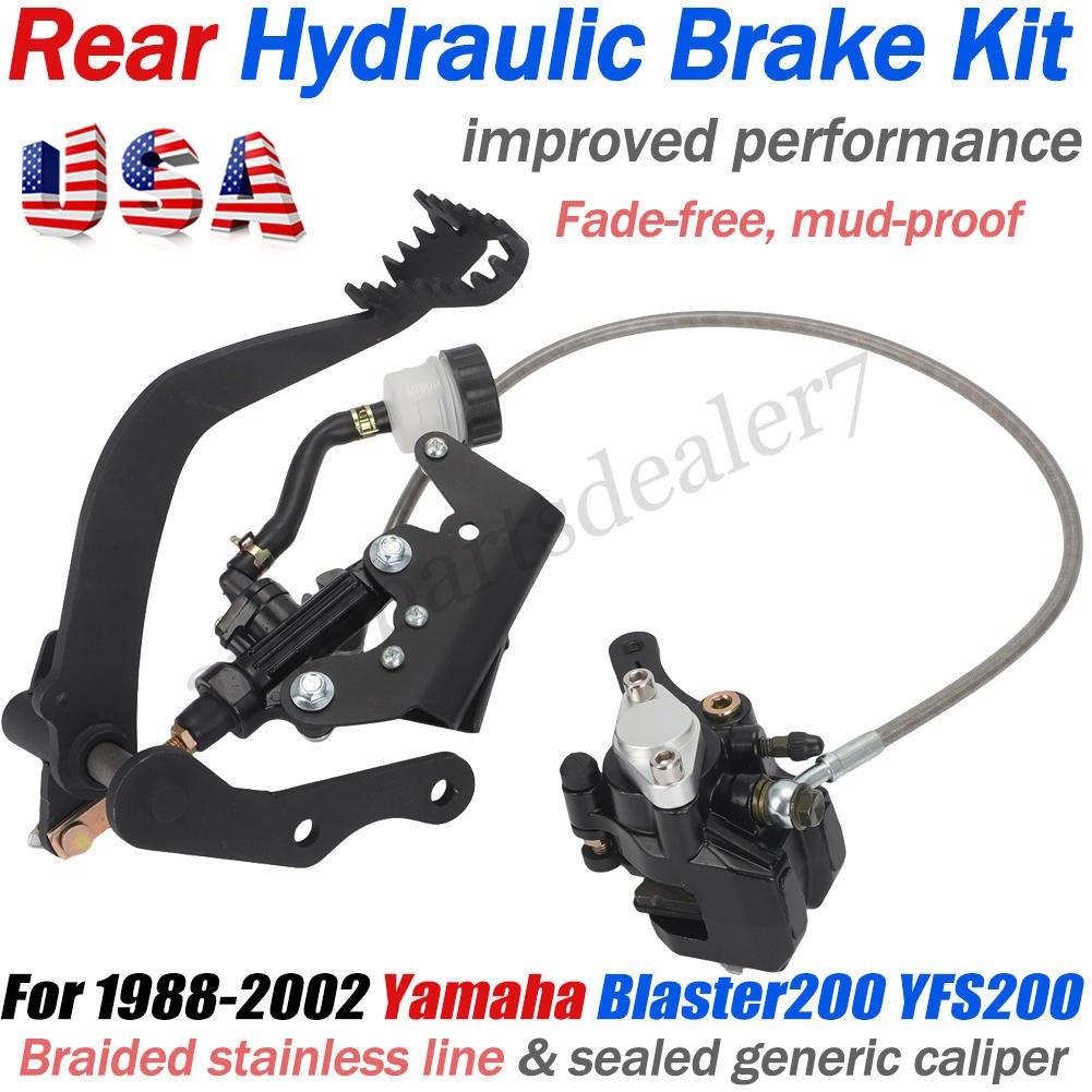 Rear Hydraulic Brake Conversion Kit for 1988-2002 Yamaha Blaster YFS200 Bolt-On