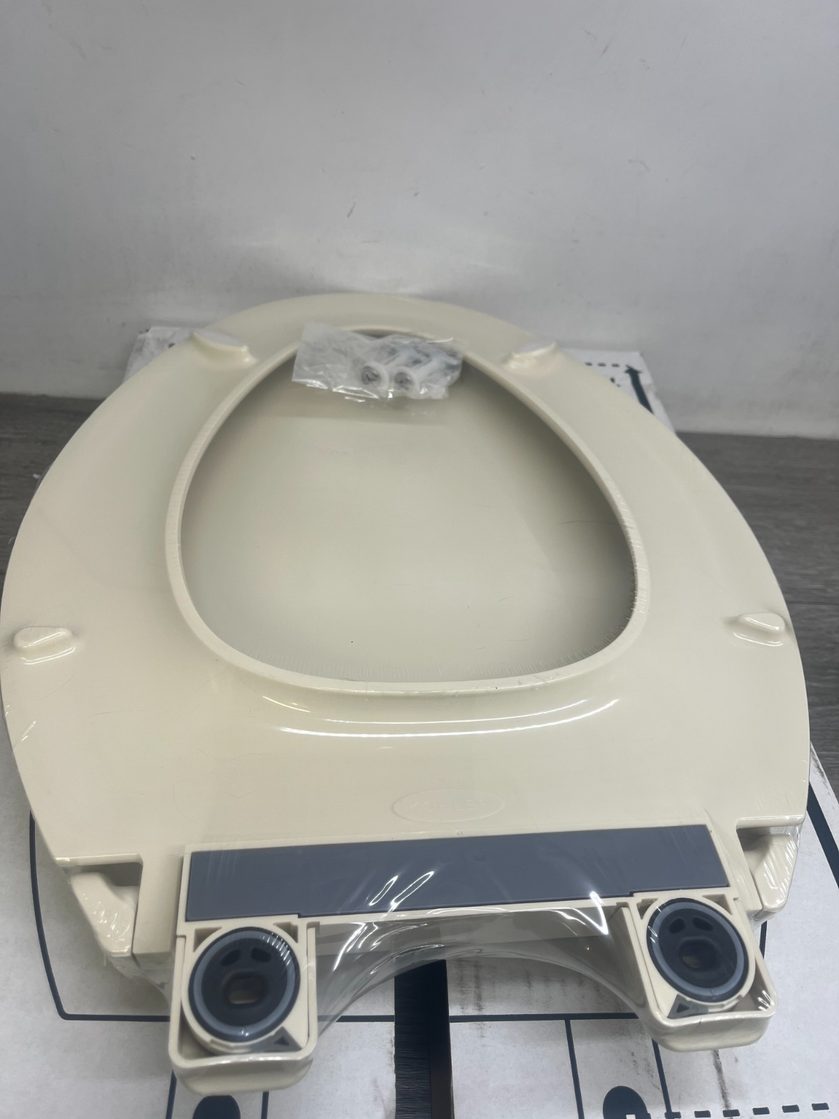 KOHLER K-4636-RL-47 Cachet ReadyLatch Elongated Toilet Seat Quiet Close - Almond