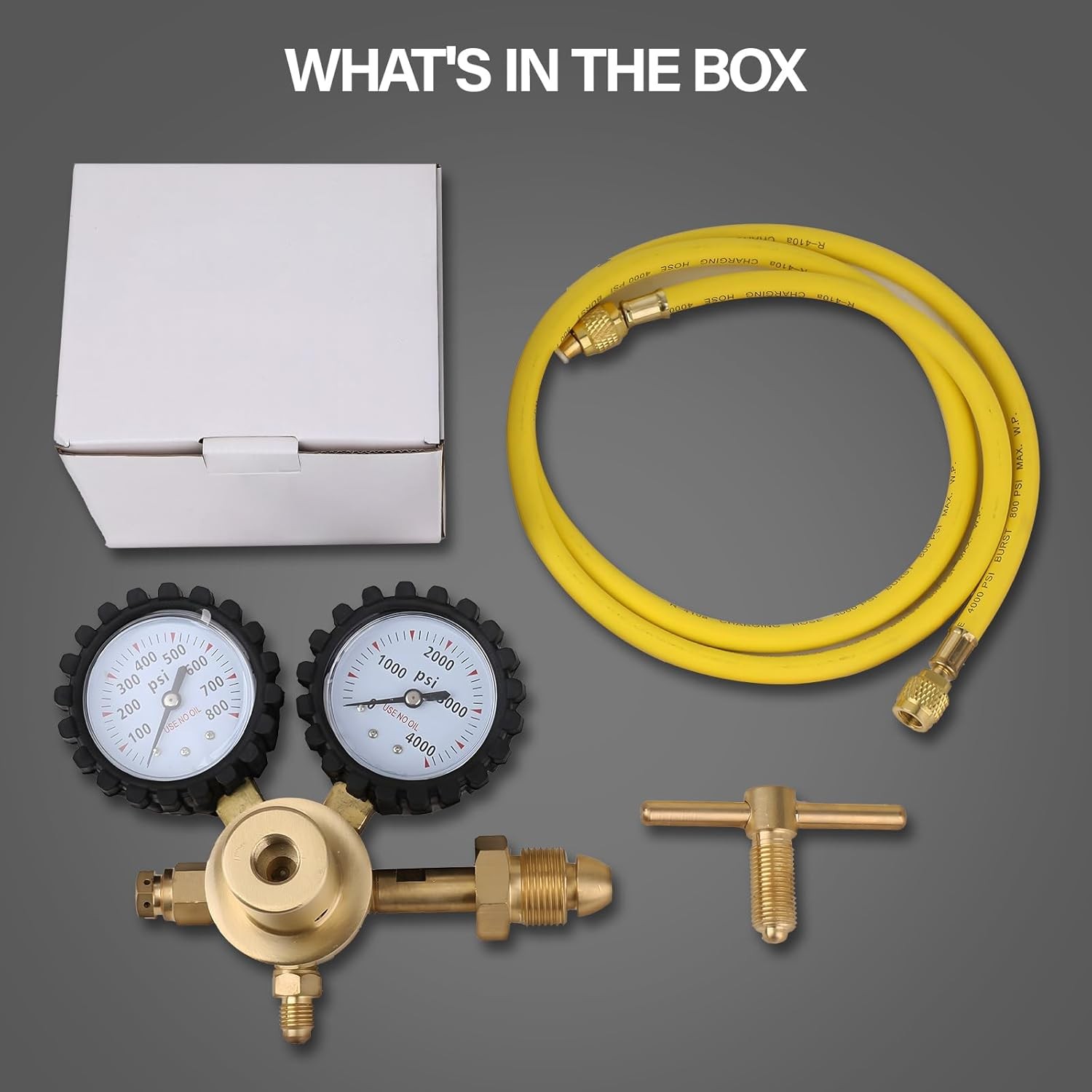 Nitrogen Tank Regulator for Hvac Purge w/ 0-800 PSI Delivery Pressure Equipments