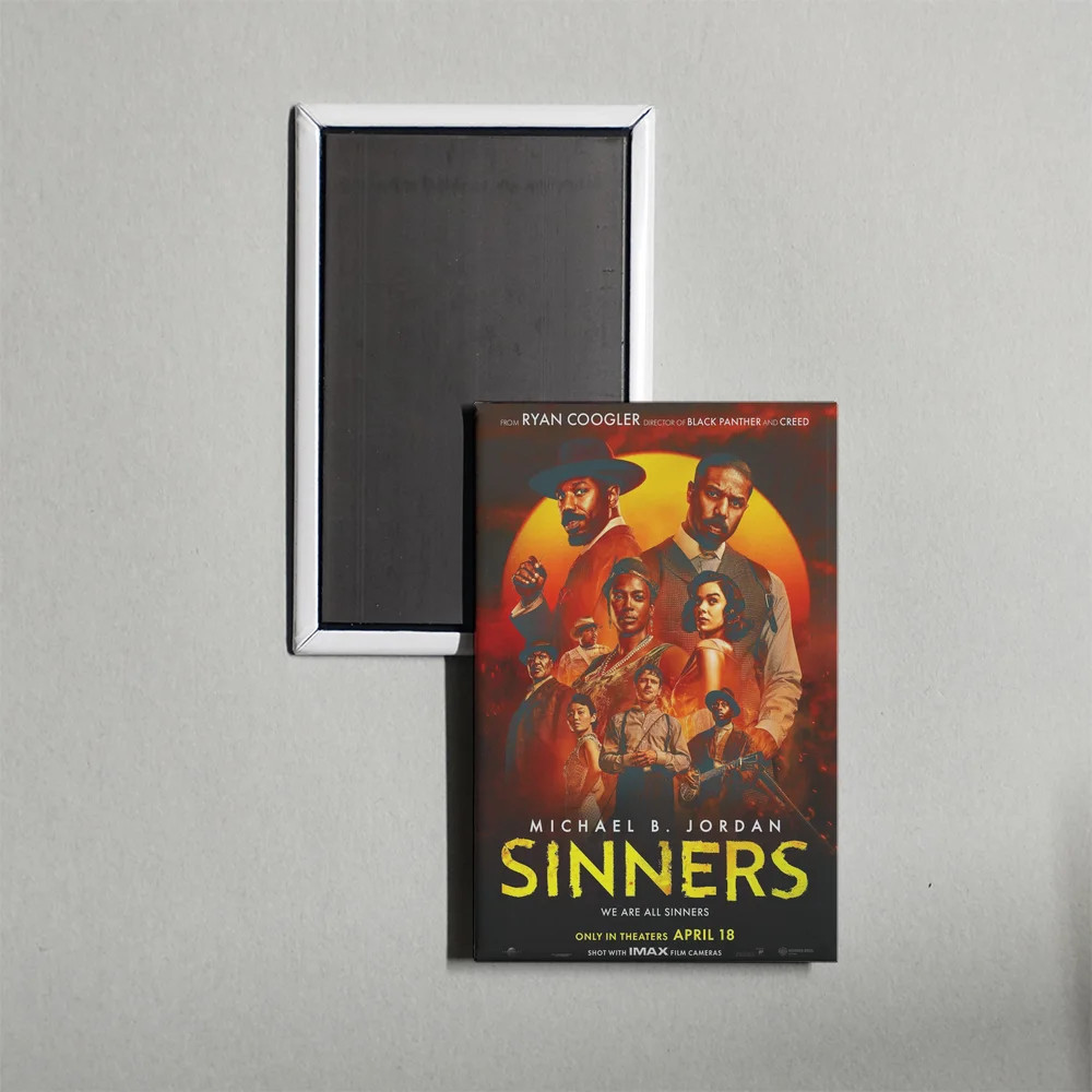 Sinners B Mini Movie Poster Fridge Locker Magnet