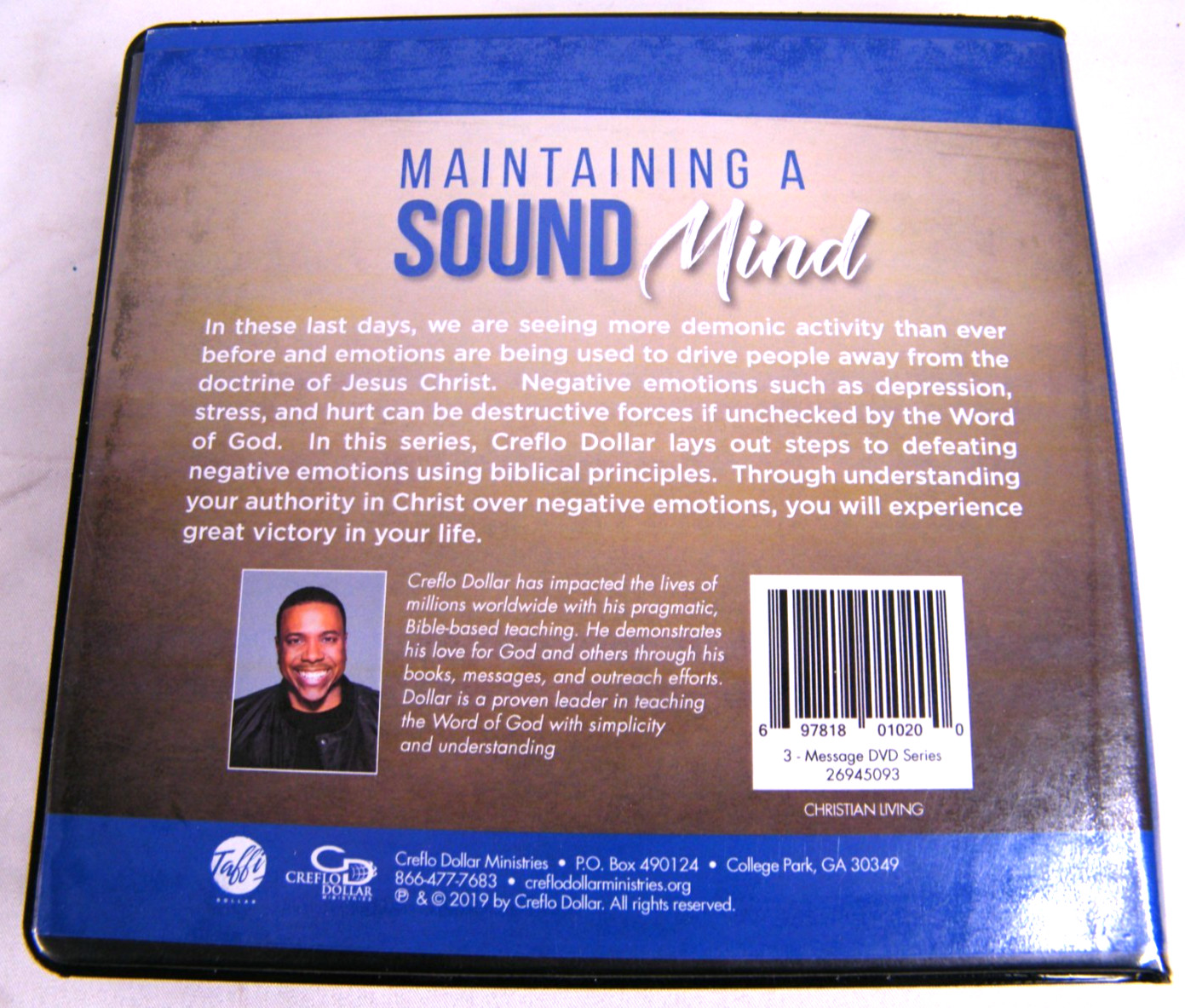 Maintaining A Sound Mind Creflo Dollar Christian Faith 3 DVD Set Joy Emotions