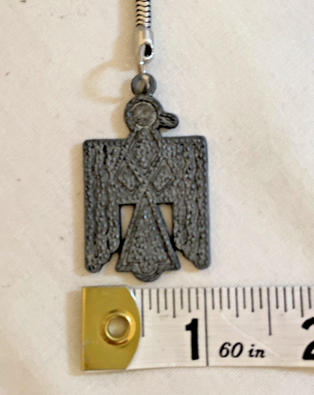 VINTAGE Native American SOUTHWEST THUNDERBIRD KEY CHAIN KEYCHAIN 1 inch x 4 inch
