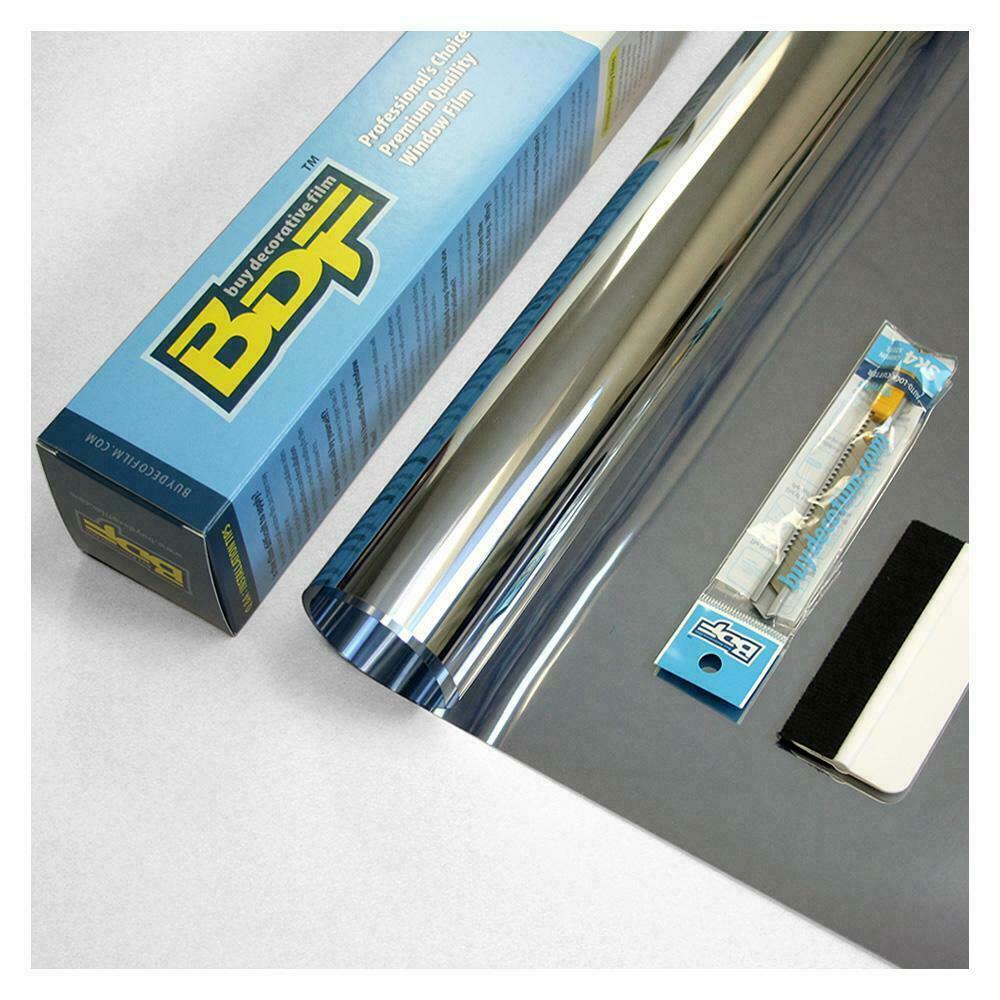 BDF S05 Window Film Daytime Privacy and Heat Control Silver 5 (Very Dark)