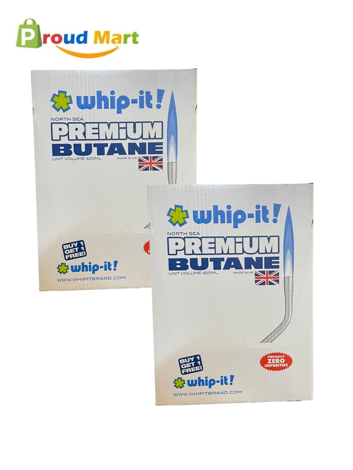 Lot of 2 Whip-it! Premium Butane Zero Impurities 420ML 12 Can Each (24 Cans)