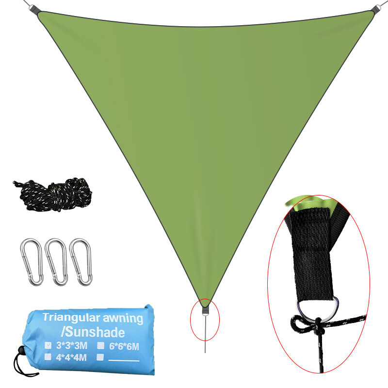 10x10x10 FT Sun Shade Sail Triangle UV Block Durable Awning Canopy Waterproof