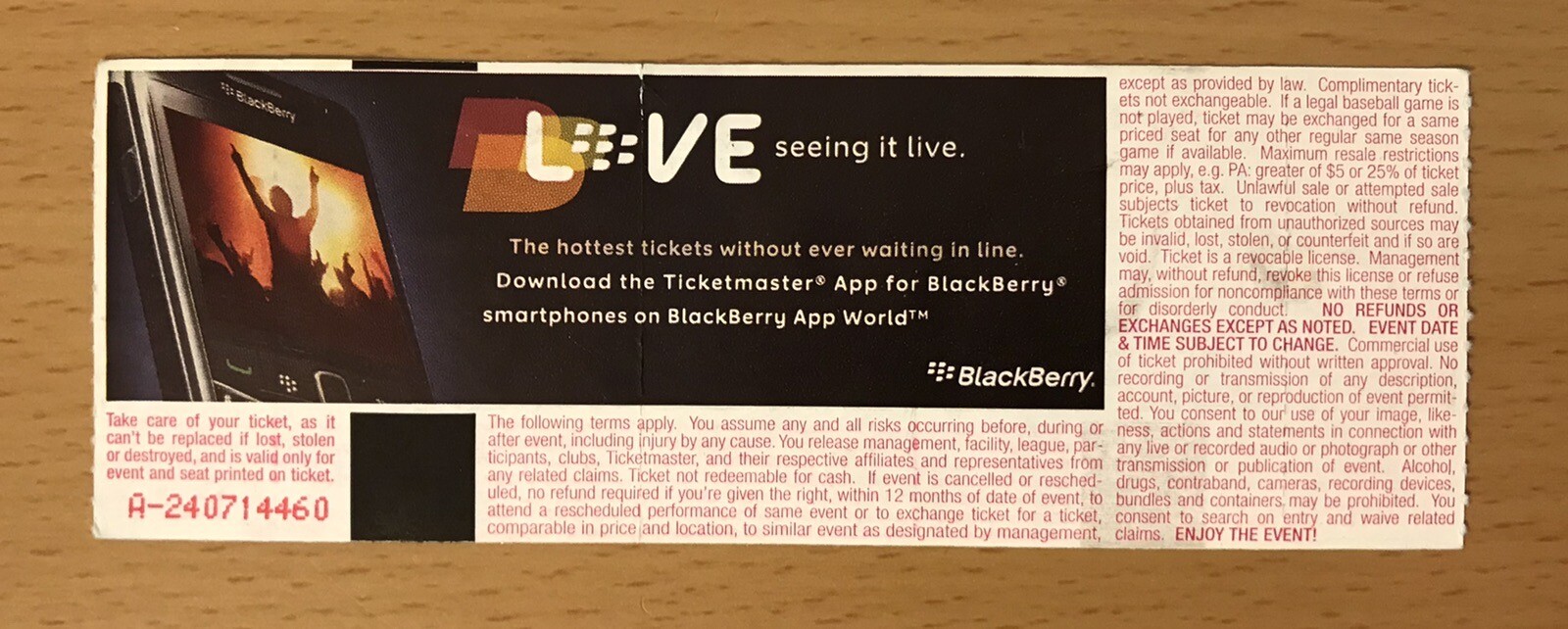 2011 THE DOORS RAY MANZAREK ROBBY KRIEGER ORANGE COUNTY FAIR CONCERT TICKET STUB