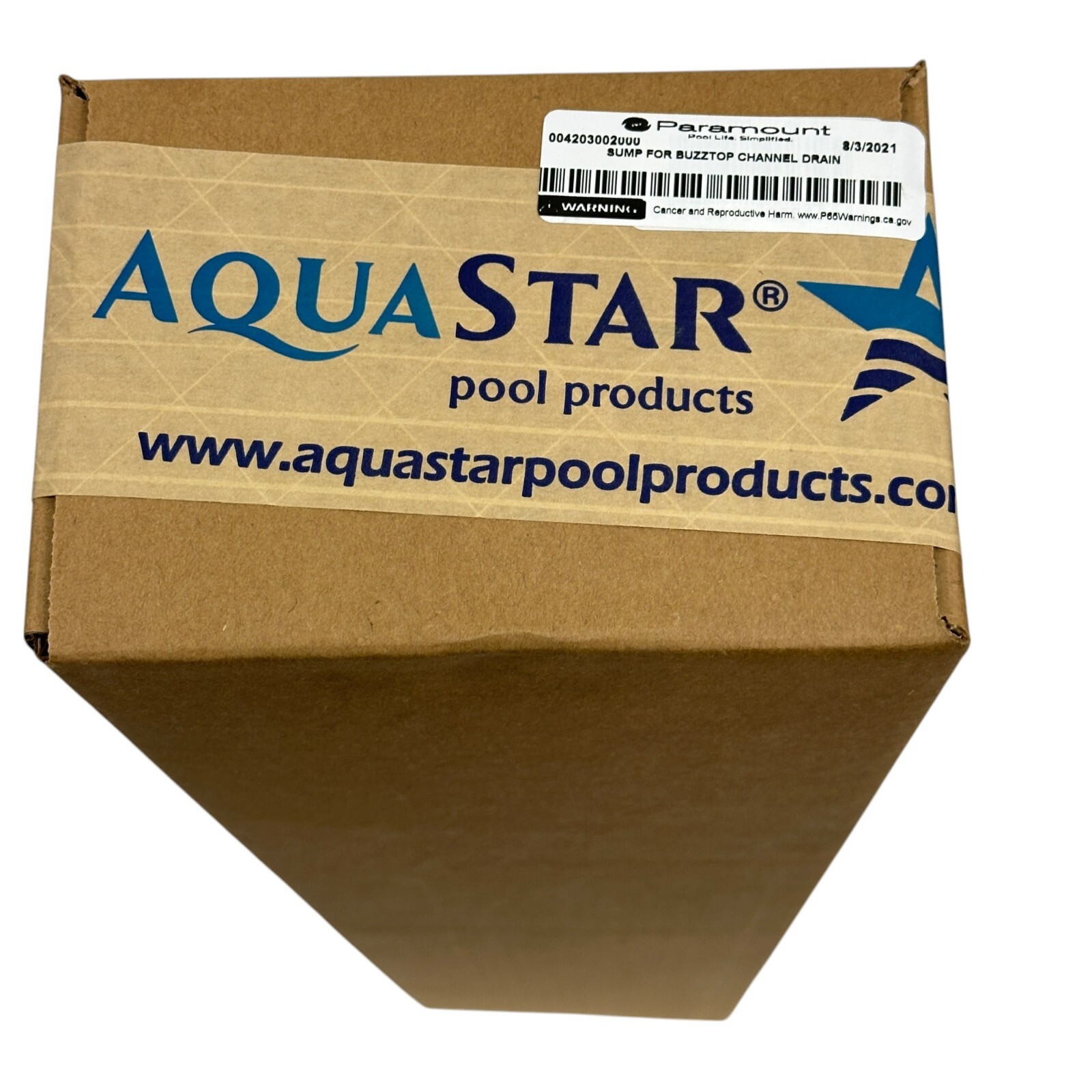 AquaStar 32CDP101 Paramount 3 Port Sump for BuzzTop Channel Drain PVC 32in