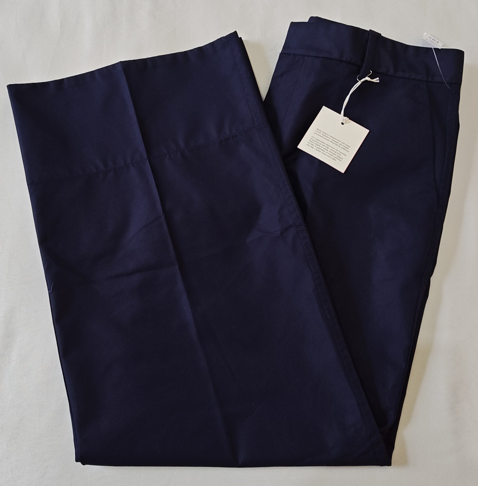 GAP x Sandy Liang Mid Rise Bow-Back Navy Blue Khakis, LTD ED - Women’s Size 10