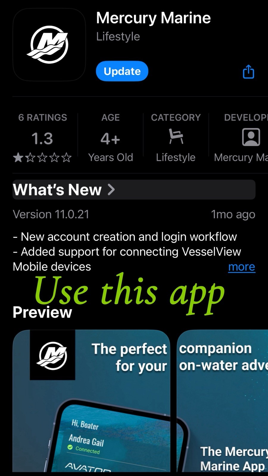 8m0173128 Mercury Smartcraft Connect Mobile Vessel View