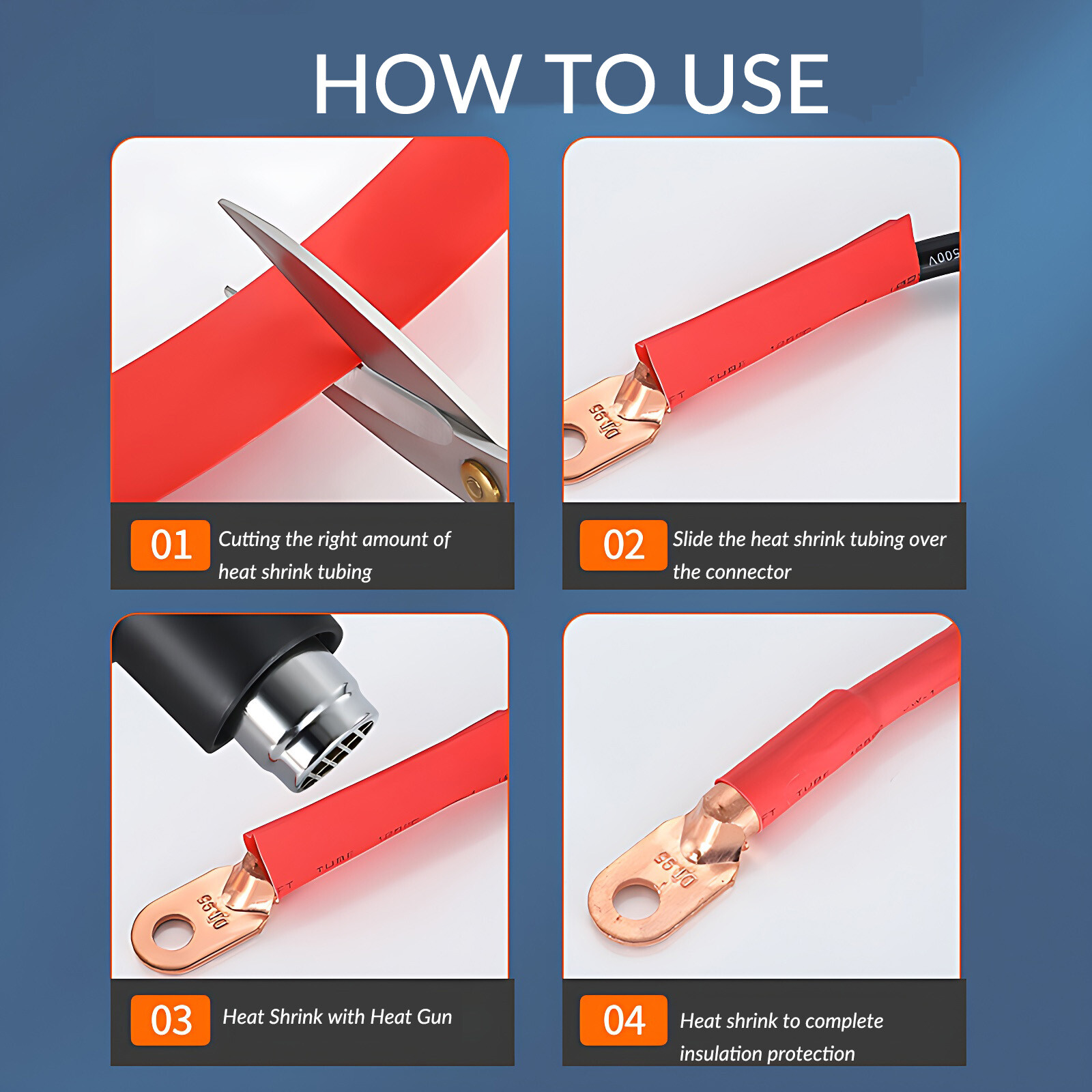 2:1 HEAT SHRINK TUBING ELECTRICAL SLEEVING CABLE HEATSHRINK TUBE DIA 1MM-210MM