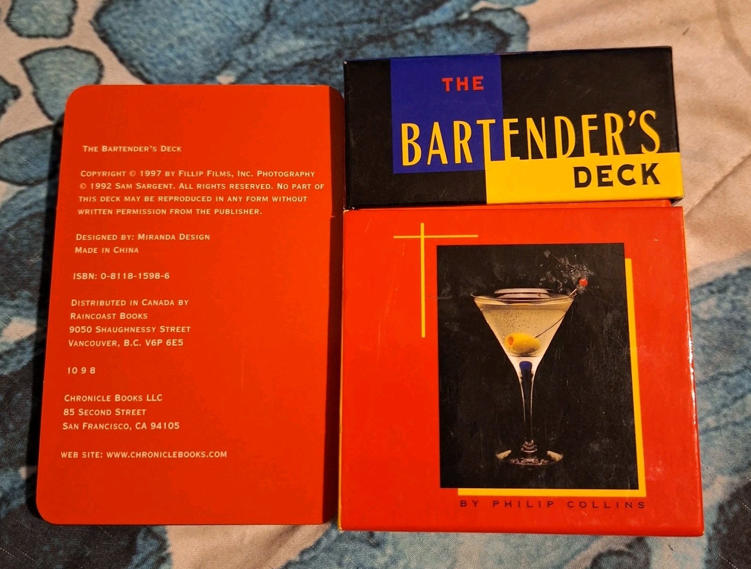 Vtg "THE BARTENDER'S DECK" Cocktail Guide Recipe Cards 50 in deck FREE SHIPPING