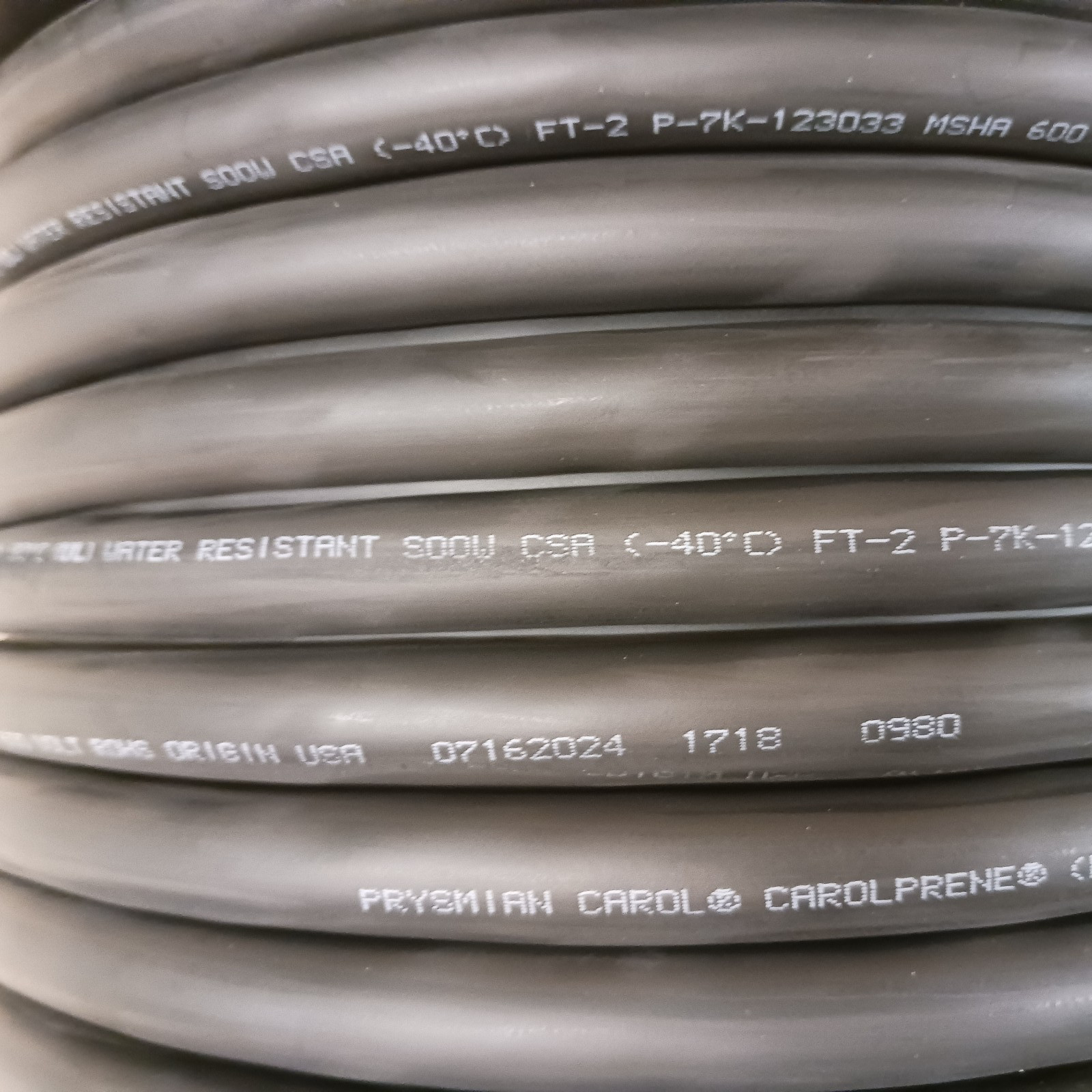 Carol #02727.35.01 Black SOOW 10-4 Water Resistant Flexible Rubber Cord 25 Ft.