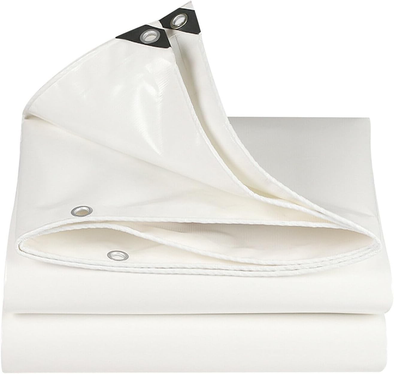 20 Mil Heavy Duty White Tarp w/ Reinforced Edges Coated UV Sun Shade Poly Canopy