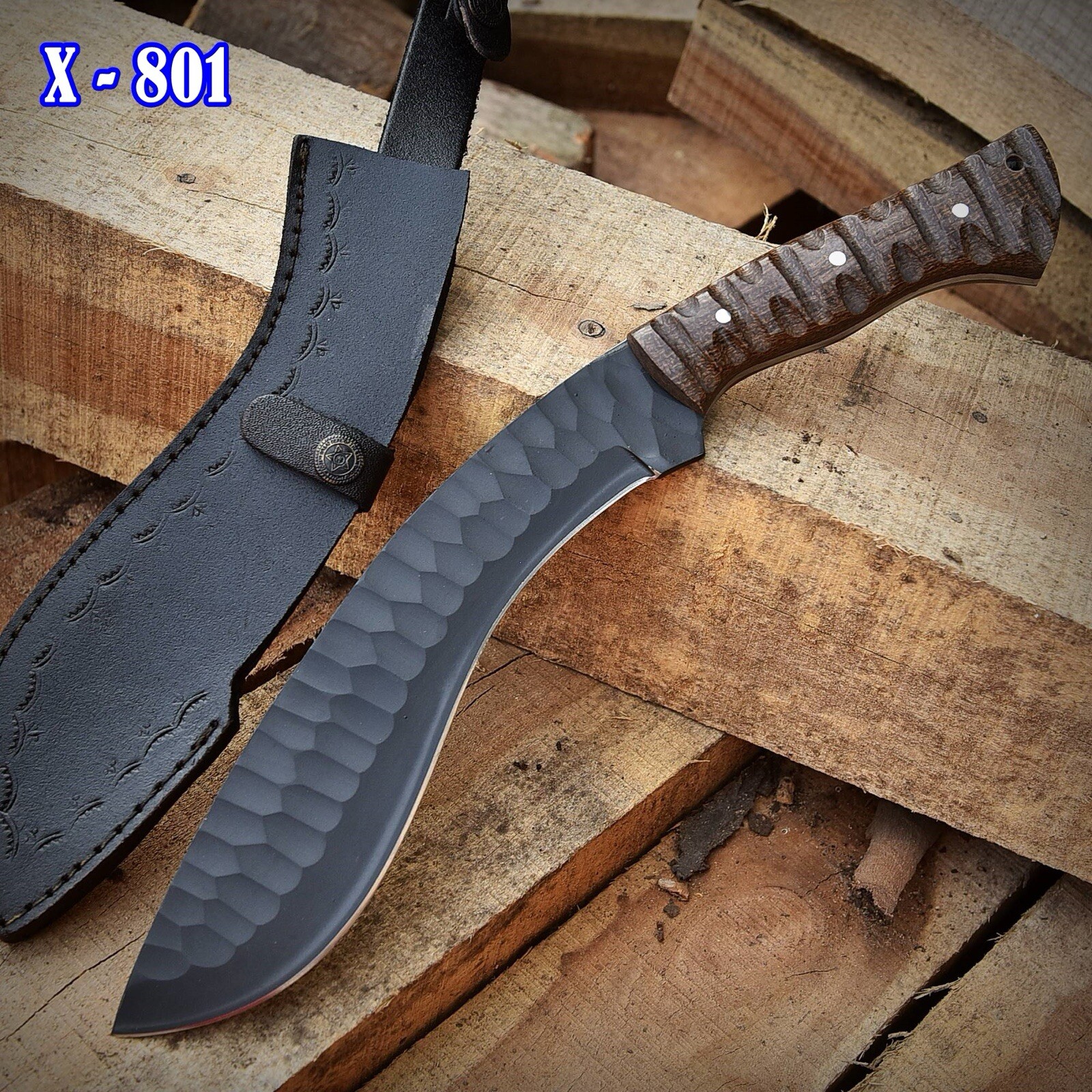 16” Handmade Fixed Blade Gurkha Kukri Knife Full Tang Outdoor Hunting Jungle