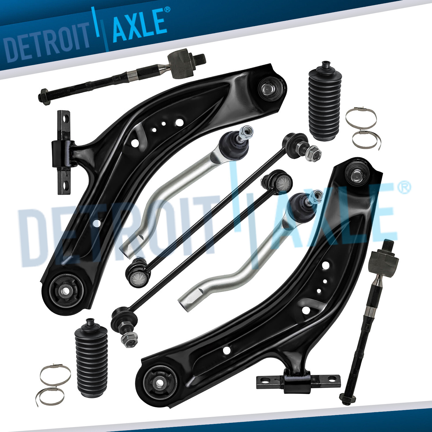 Front Lower Control Arms Sway Bar Tie Rods Boots for Nissan Rogue Sport Qashqai