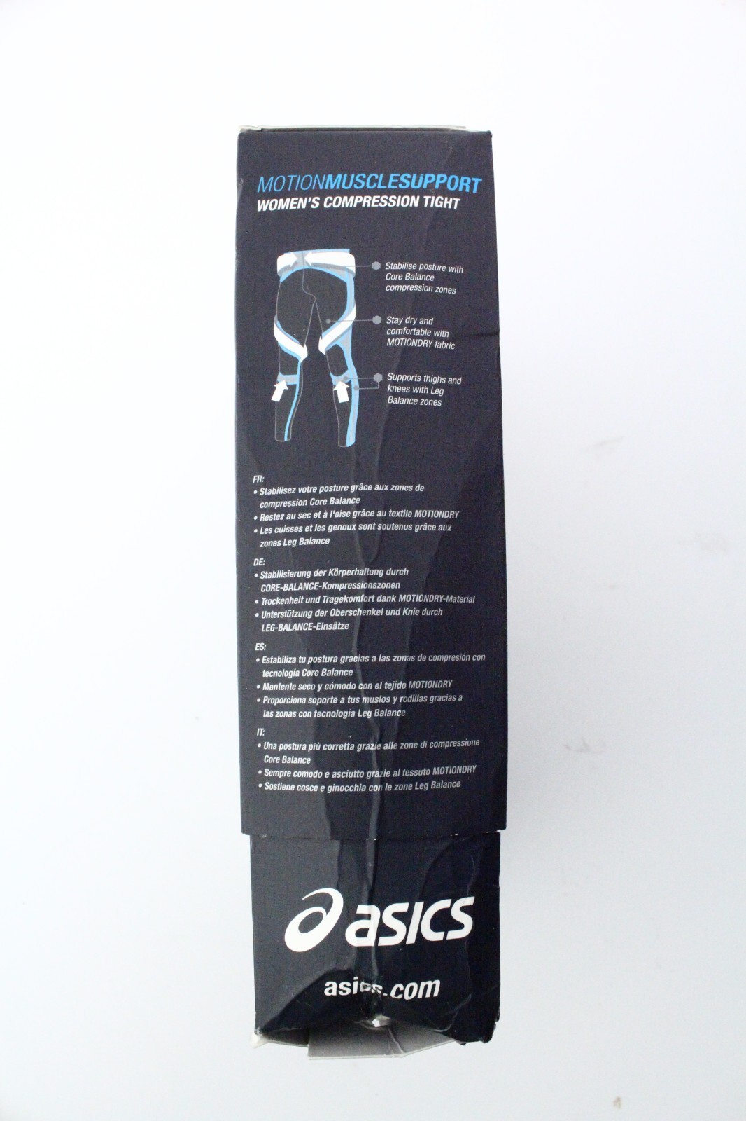 NIB - ASICS Women's Leg Balance Compression Knee Tights - Black/Deep Ruby - XS