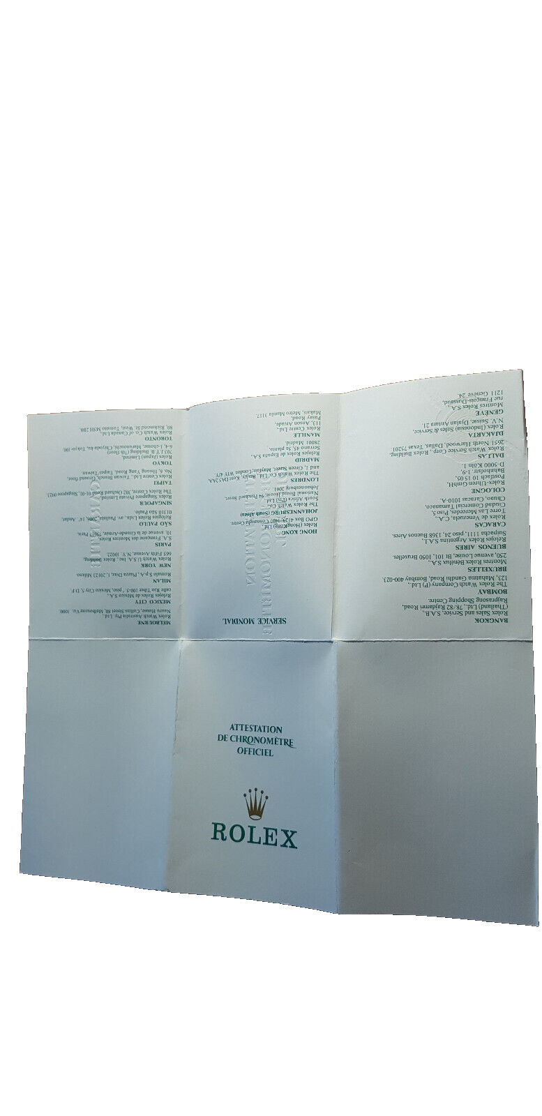 Rolex Oyster Perpetual Chronometre-Certific 1988 french blanc 564.00.200.3.88