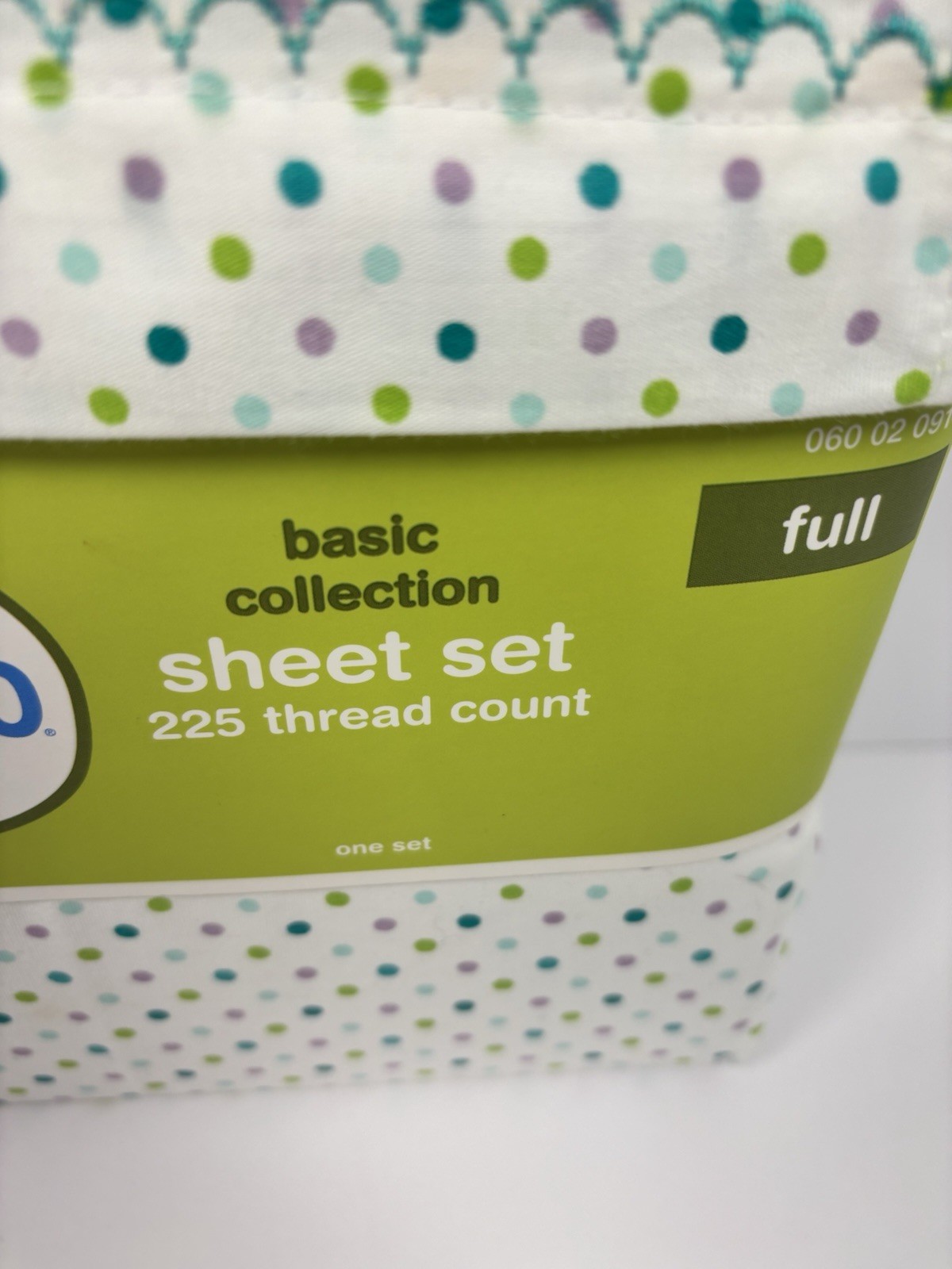 Circo Polka Dot Full Sheet Set Purple Blues Greens Cotton Polyester Blend 225TC