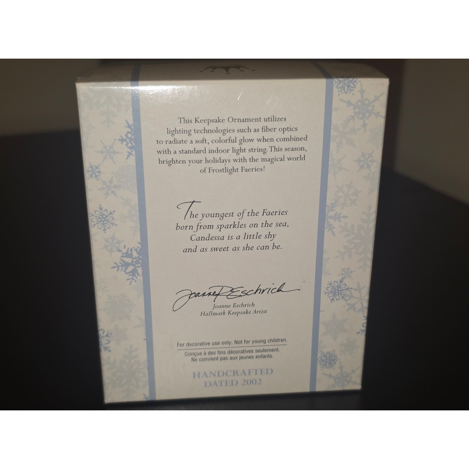 Hallmark Keepsake Baby Candessa Frostlight Faeries Too 2002 Ornament QP1676 NEW