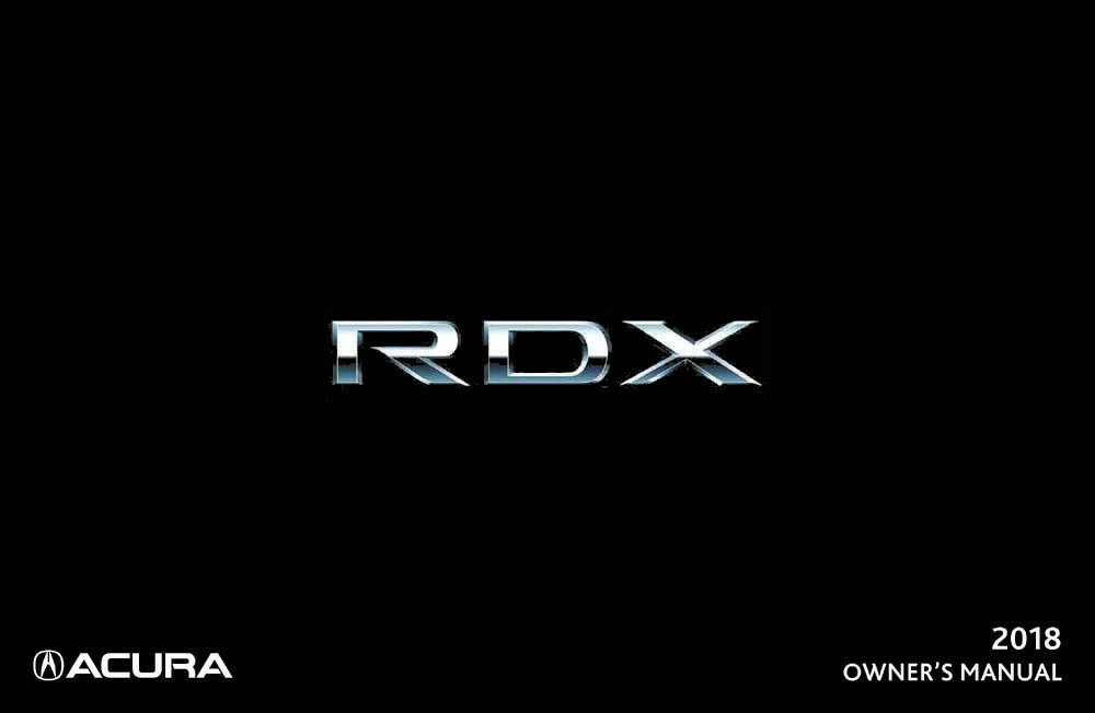 2018 Acura RDX Owner's Manual