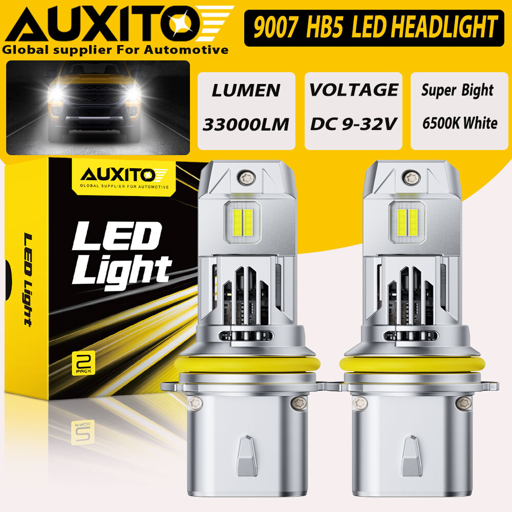 AUXITO 9007 HB5 LED Headlight Bulbs High Low Beam 330000LM White Super Bright 2X