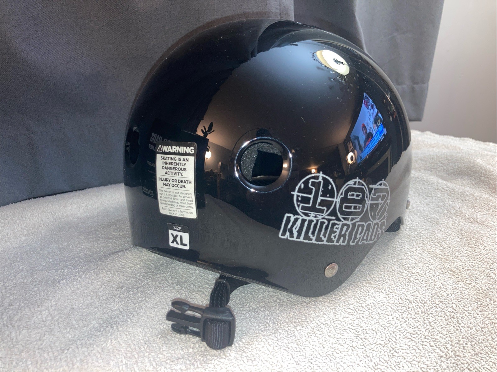 187 KILLER PADS New With Tag Pro Skate Helmet XL Black