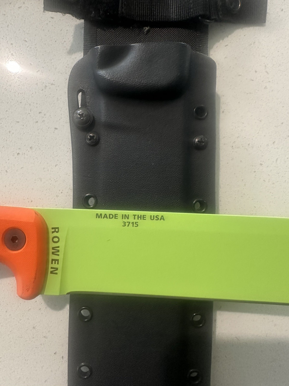 ESEE Junglas Survival Knife Bushcraft Machete Venom Green Blade Orange Handle