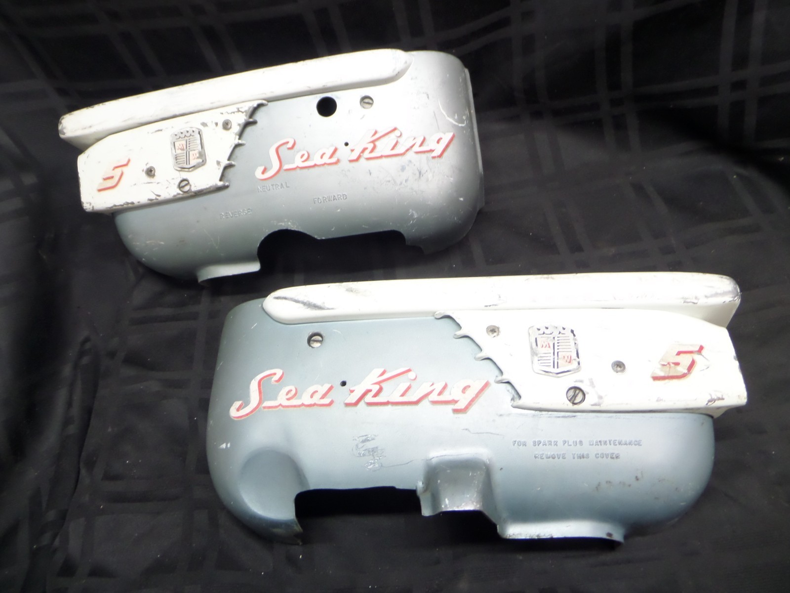 1956 GALE SEA KING GG9002B 5HP LOWER COWLING 552714 552715 COVER OUTBOARD MOTOR