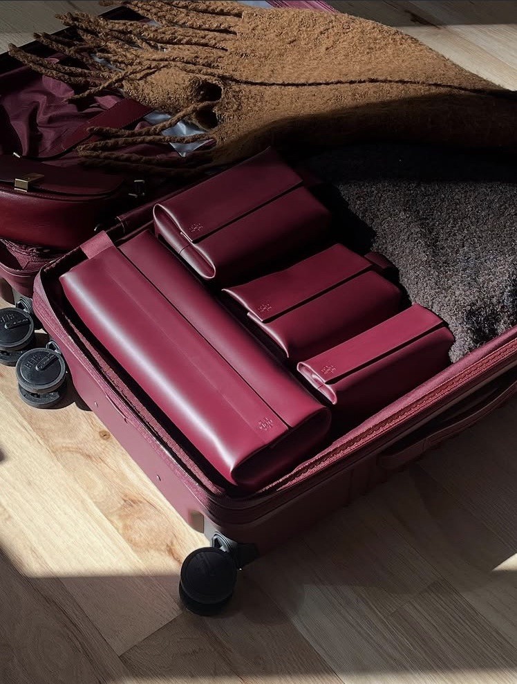 Cadence Medium Magnetic Parcel Holiday Red Merlot NEW Limited Edition NIB