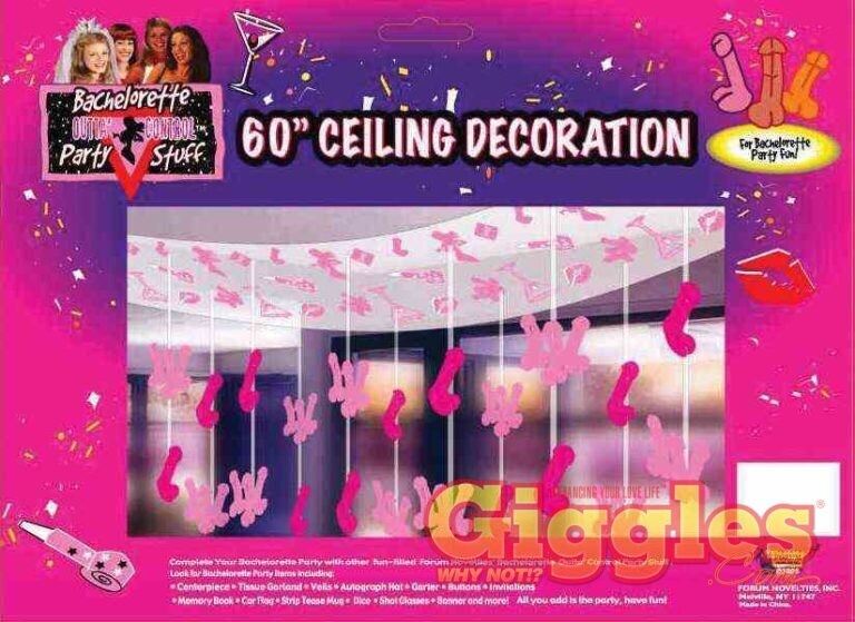 Penis Ceiling Decoration Bachelorette Party Supplies Funny- 3 Pack