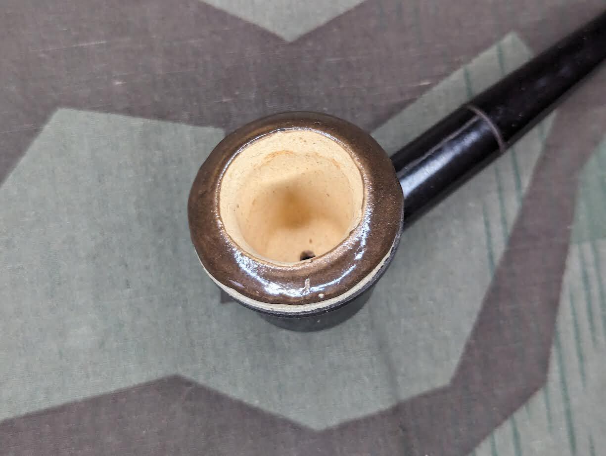 Vintage 1940s WWII German Soldier's Bakelite Ceramic Pipe Unused Unsmoked NOS