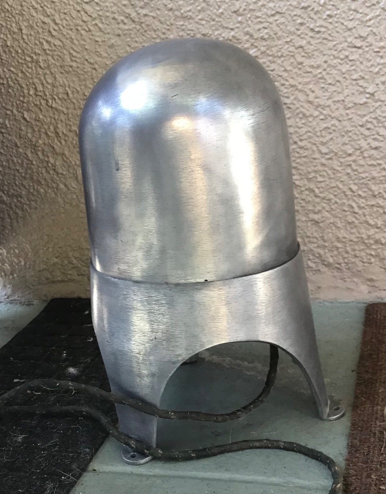 Antique heated hat block milliner's form cast aluminum  / working