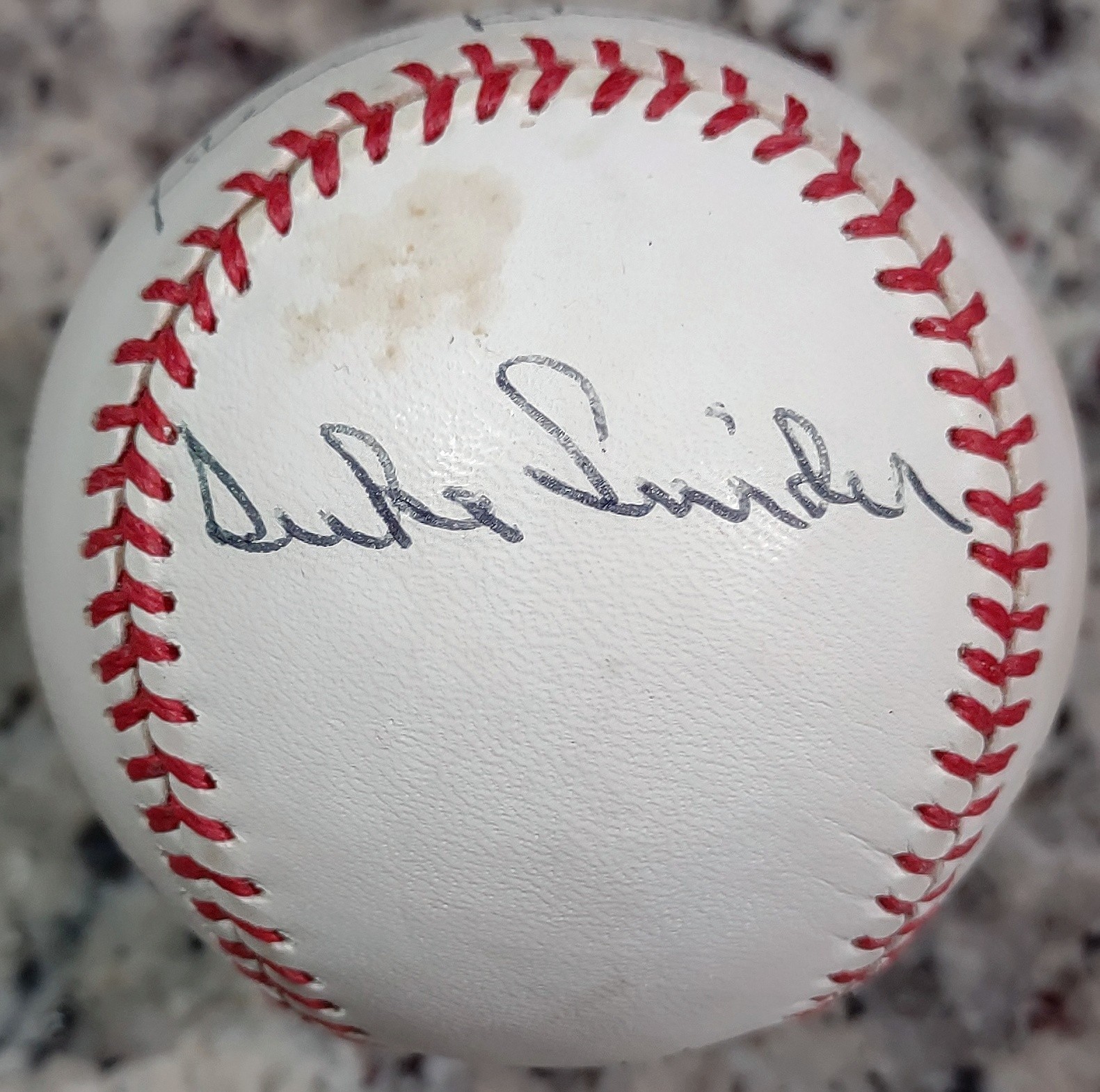 Duke Snider & Robin Roberts Signed Rawlings National League Baseball JSA COA