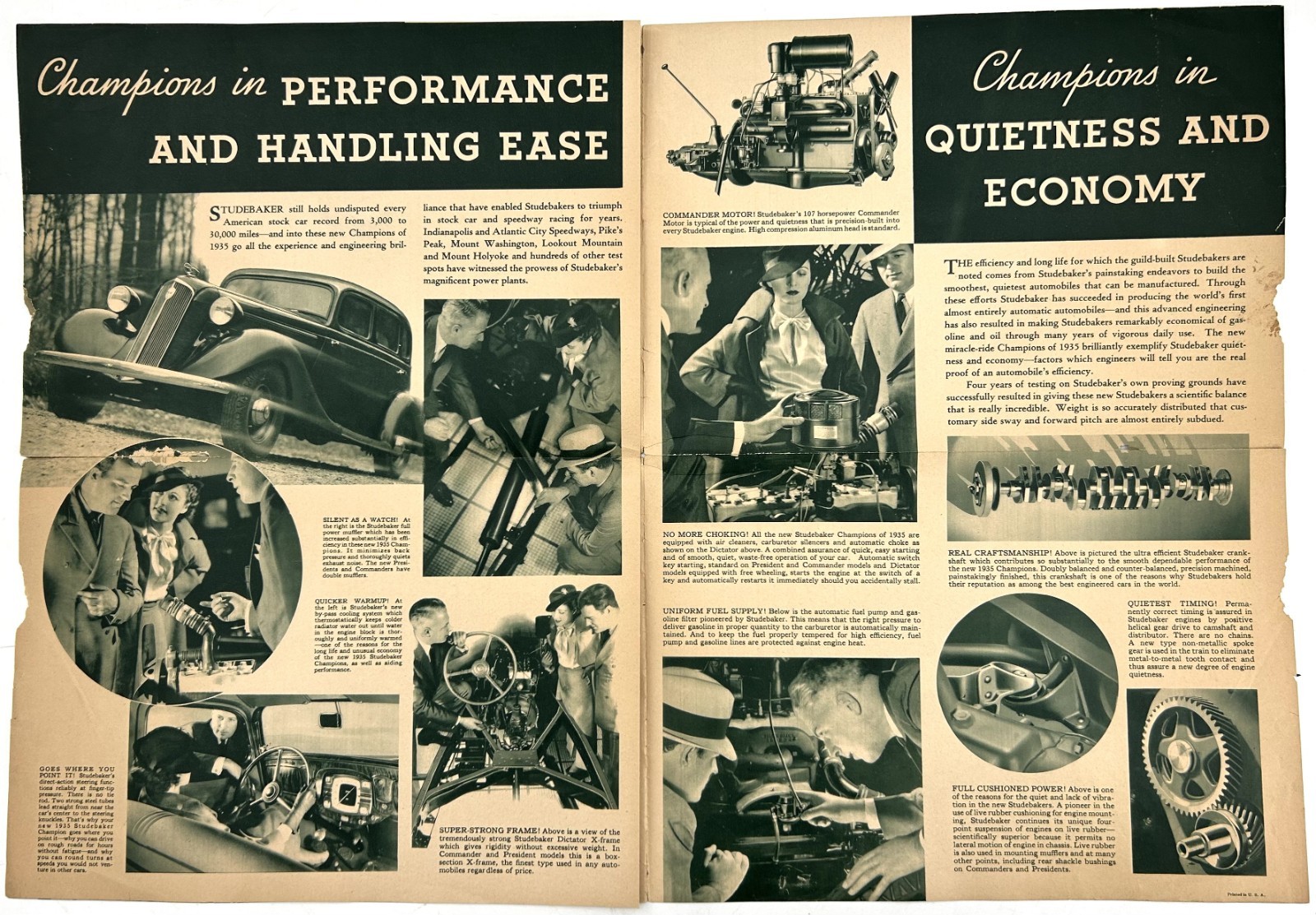 1936 STUDEBAKER Champion and the Miracle Ride Sales Brochure Catalog