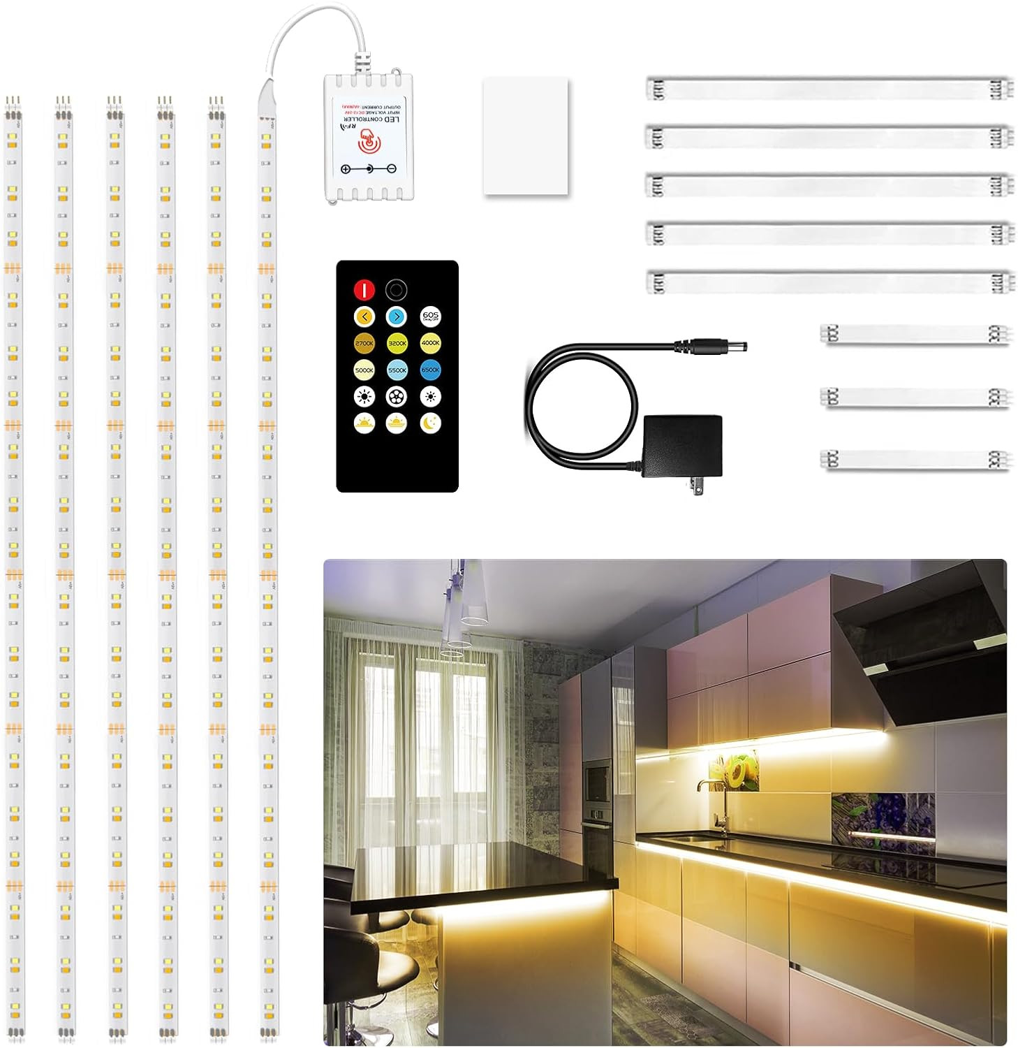 Led under Cabinet Lighting Kit Flexible Led Strip Light under Counter Lights