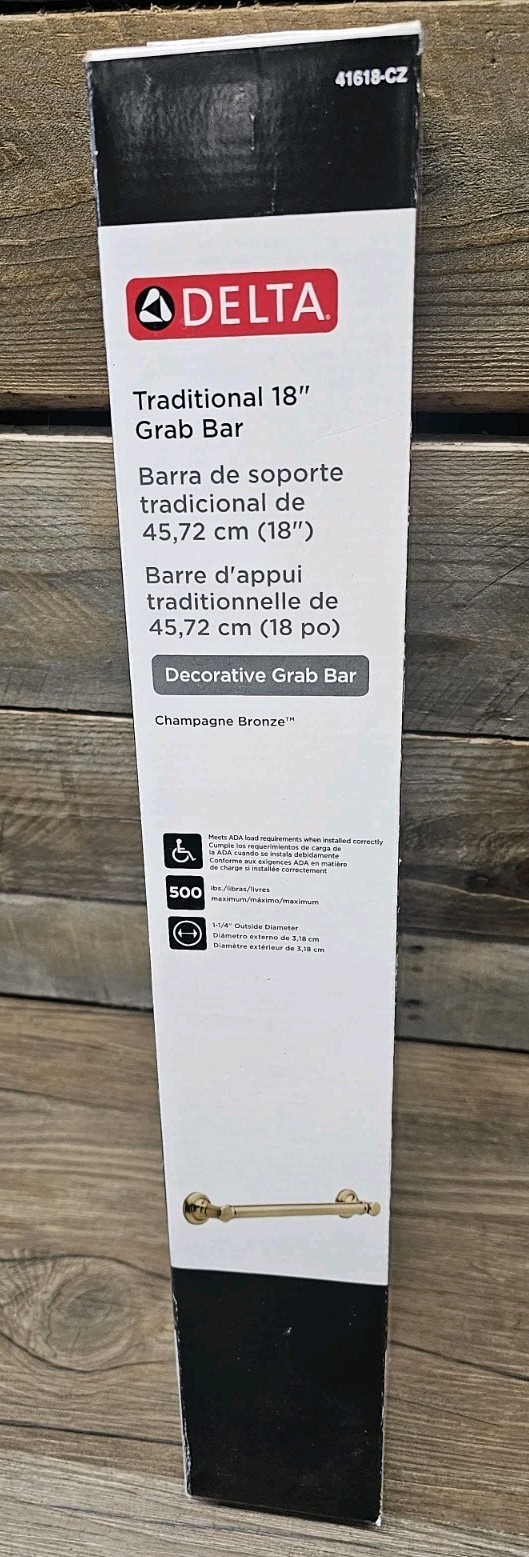 Delta 41618 18" Traditional Grab Bar - Champagne Bronze