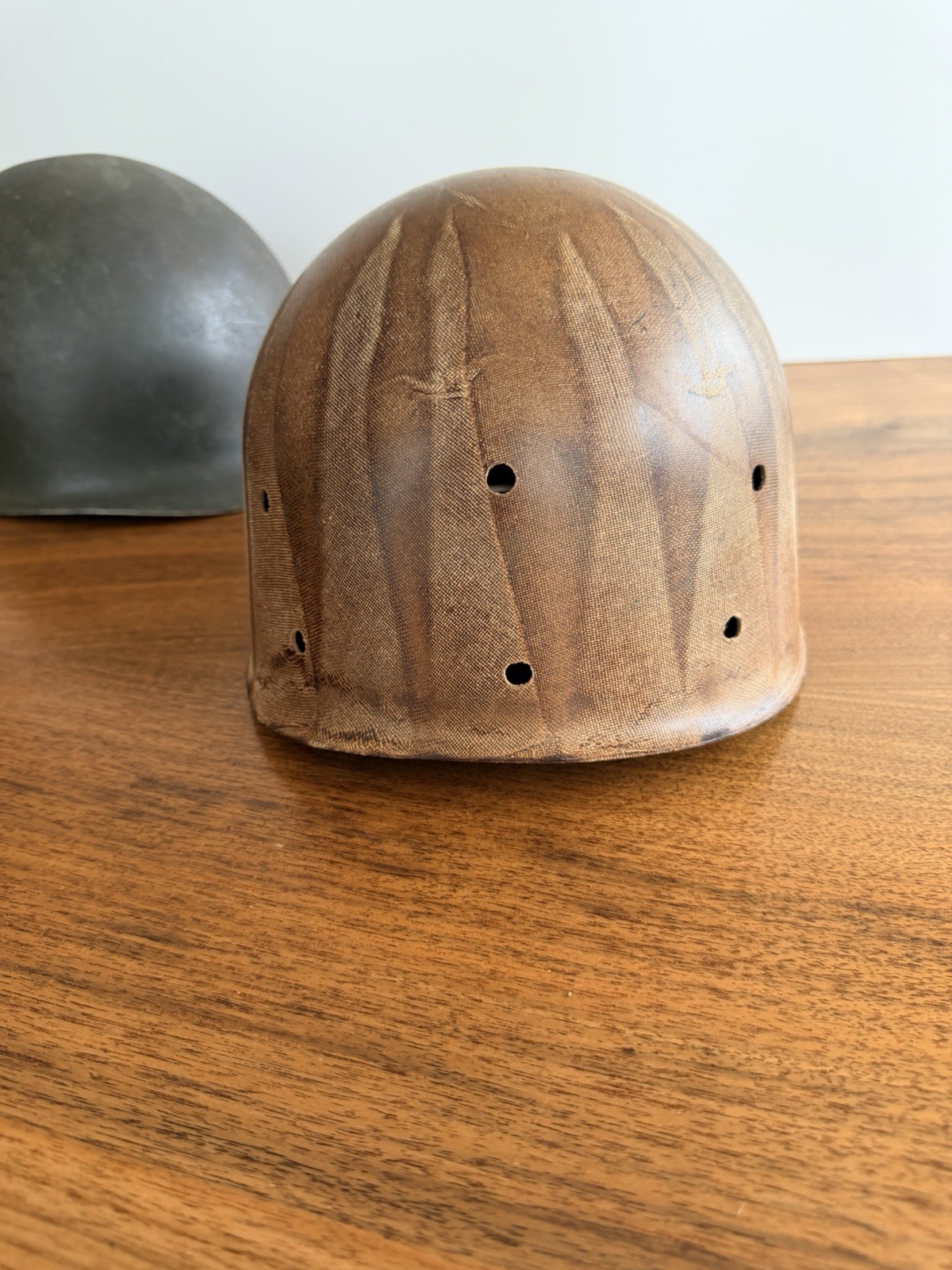 Vintage M1 Style Combat Helmet — WWII Style Spade Decal — Authenticity Uncertain
