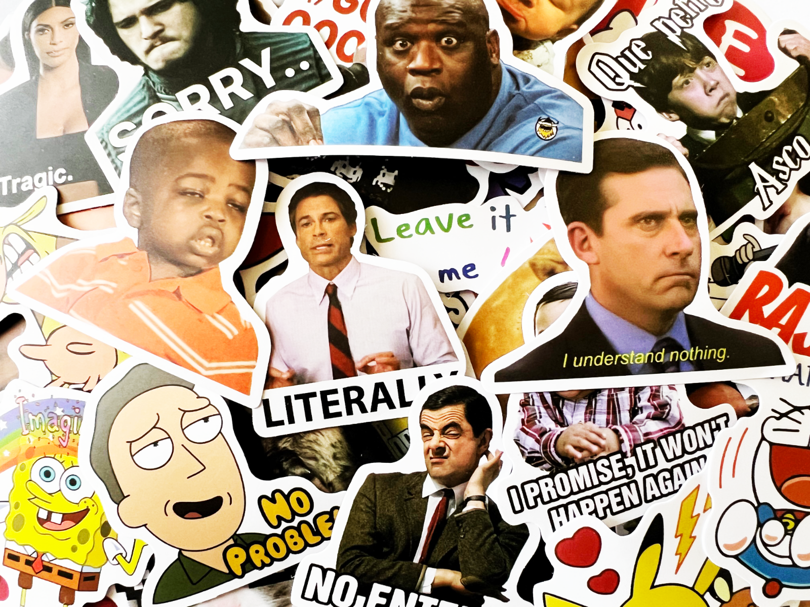 10-100 Throwback Memes and Funny References Sticker Pack Waterbottle Laptop