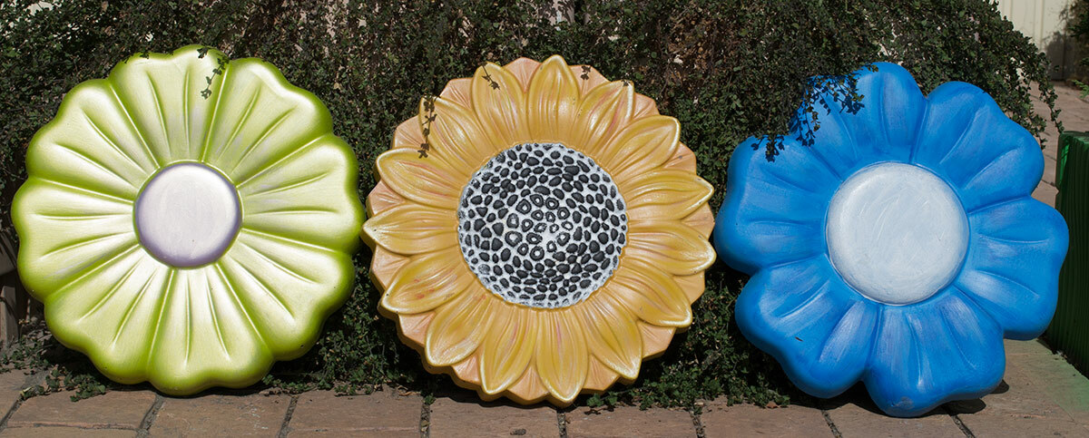 Concrete mold Paver Stepping Stone Flower Cement garden path Floral Style