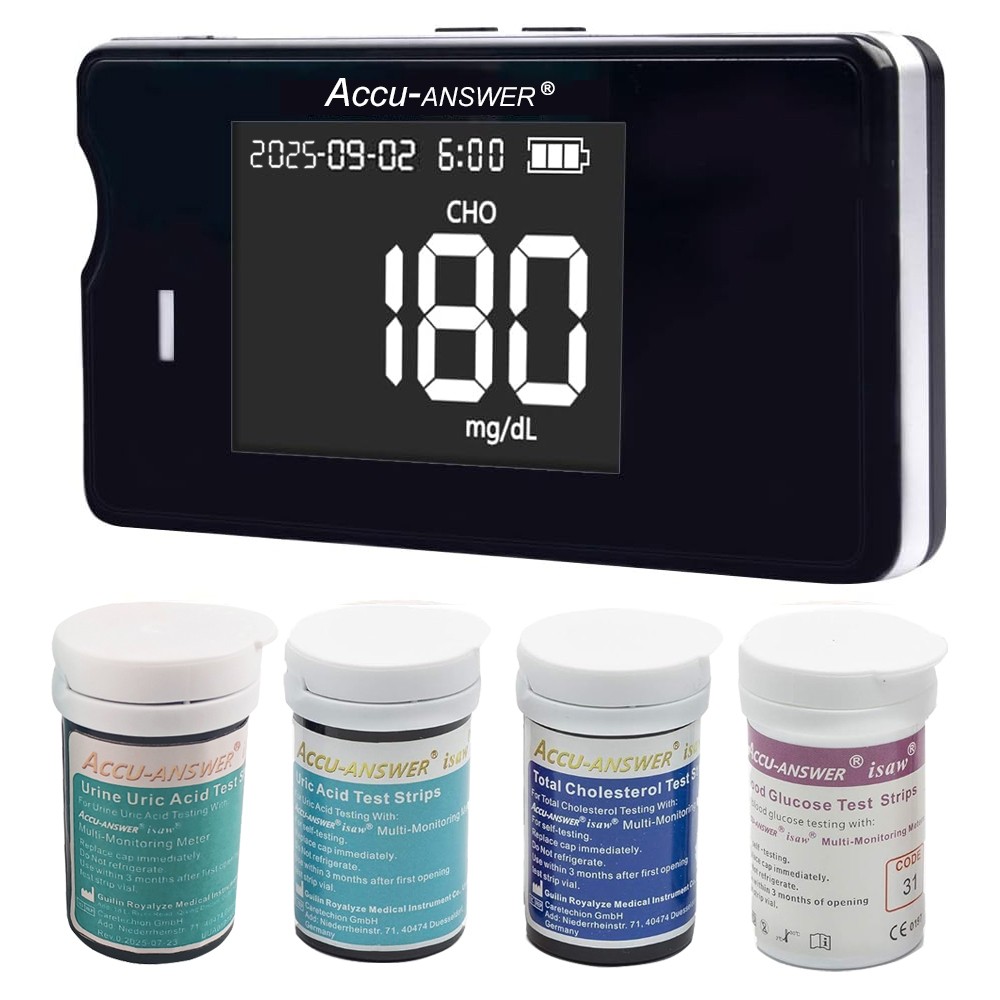 4 in 1 Blood Test Kit Total Cholesterol，Blood Glucose，Uric Acid，Urine Uric Acid