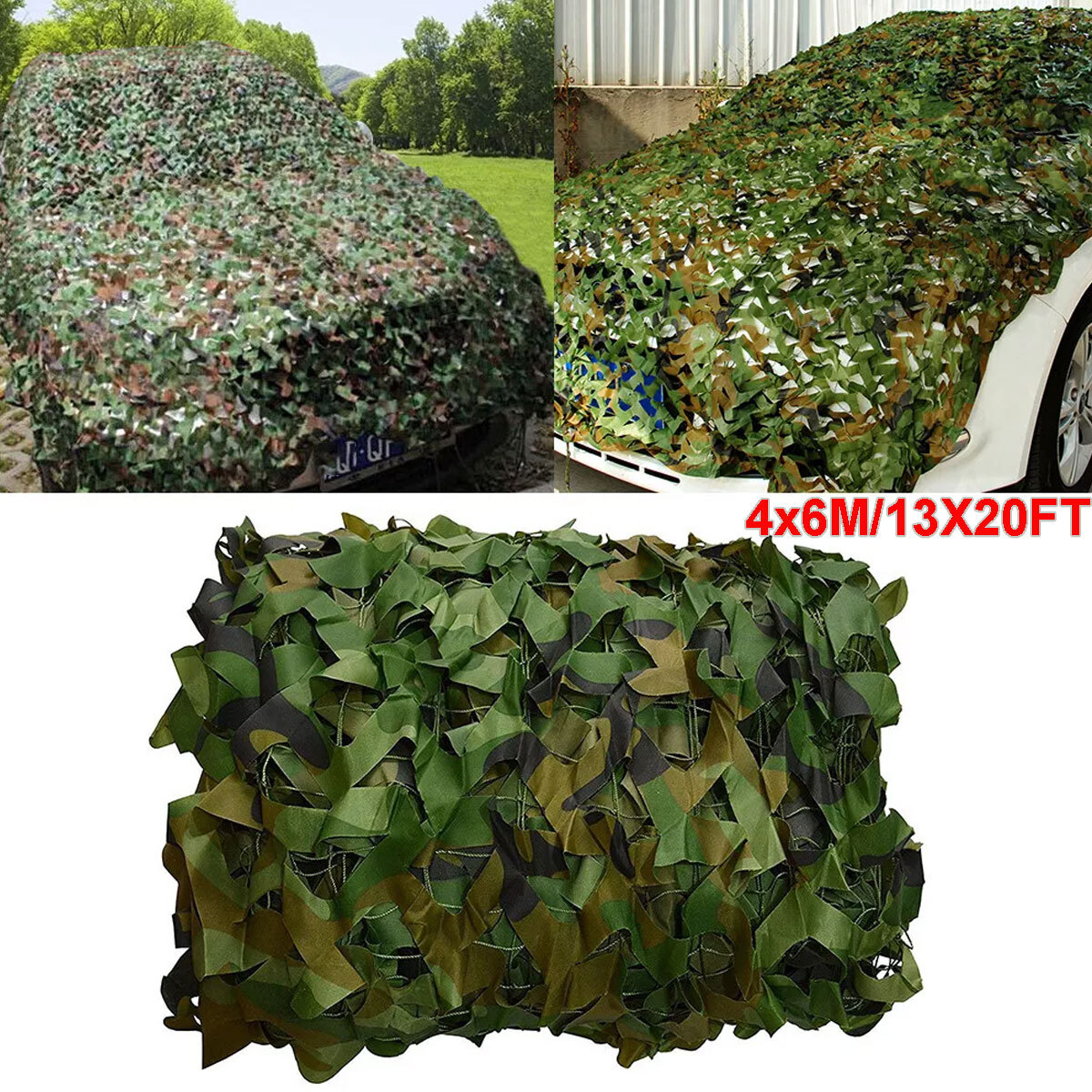 13x20ft Camping Camouflage Netting Military Camo Sunshade Mesh Hunting Car Cover