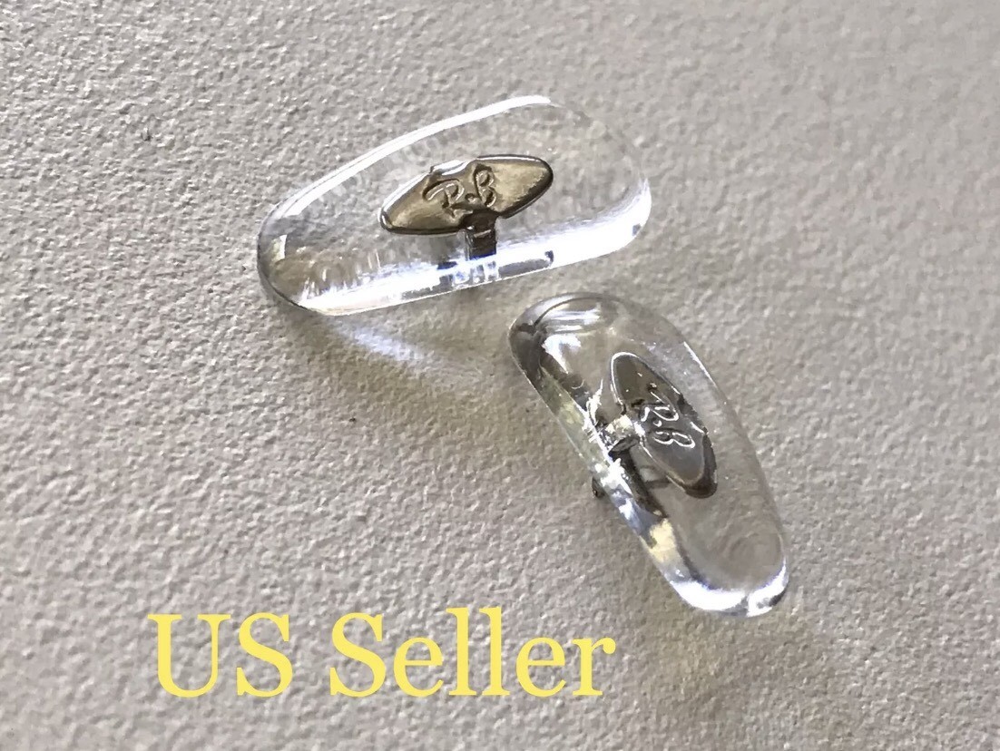New Replacement 2pc Nose Pads Ray Ban Eye Glasses Sunglasses Crimp On USA Seller
