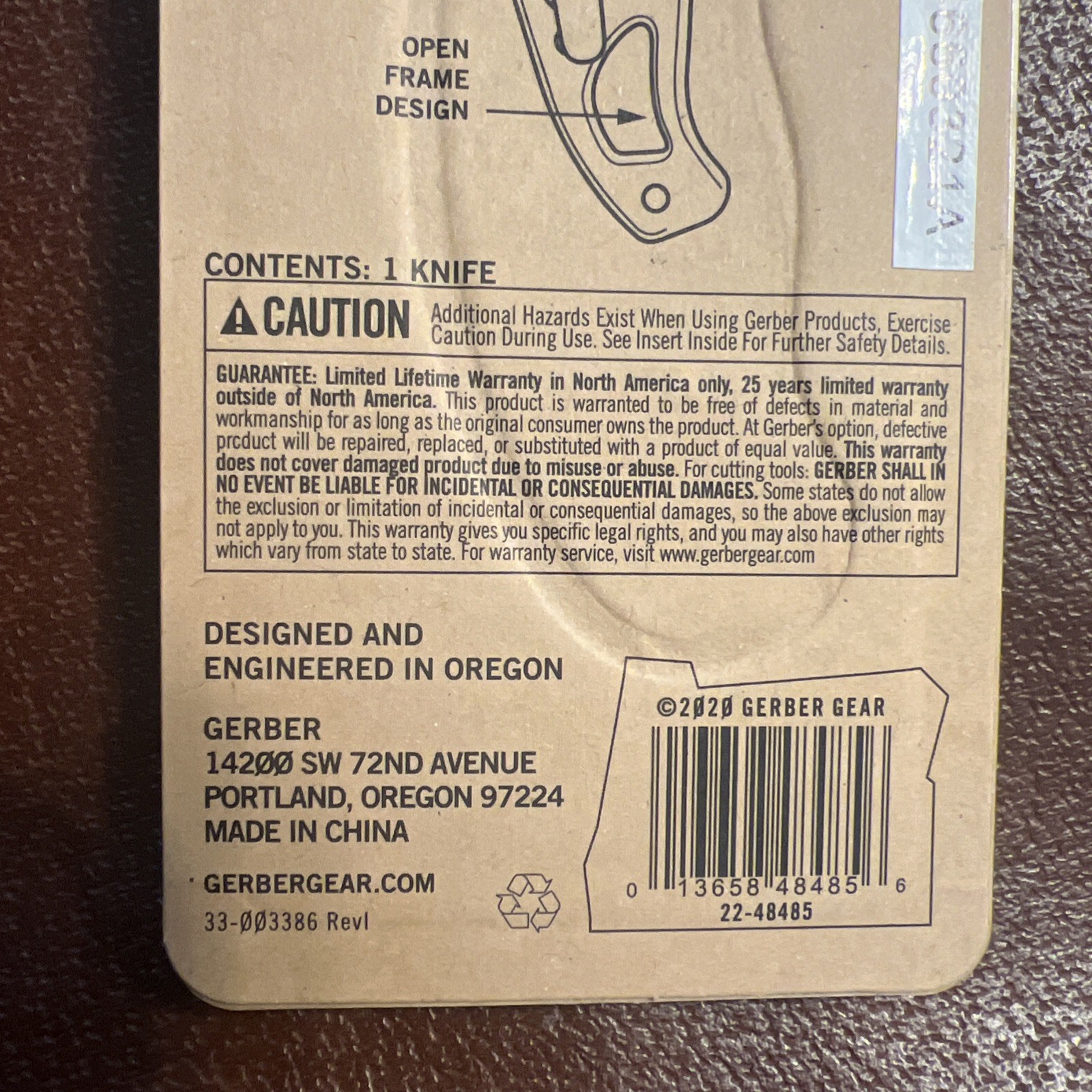 Gerber PARAFRAME MINI - Silver Stainless Steel Clip Folding Knife