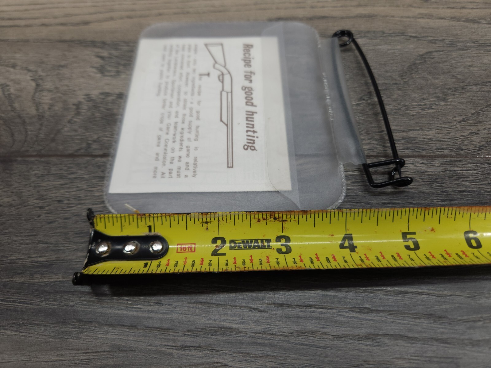 Vintage Ideal Products DuBois Ful Vue Hunting License Holder Clear With Pin