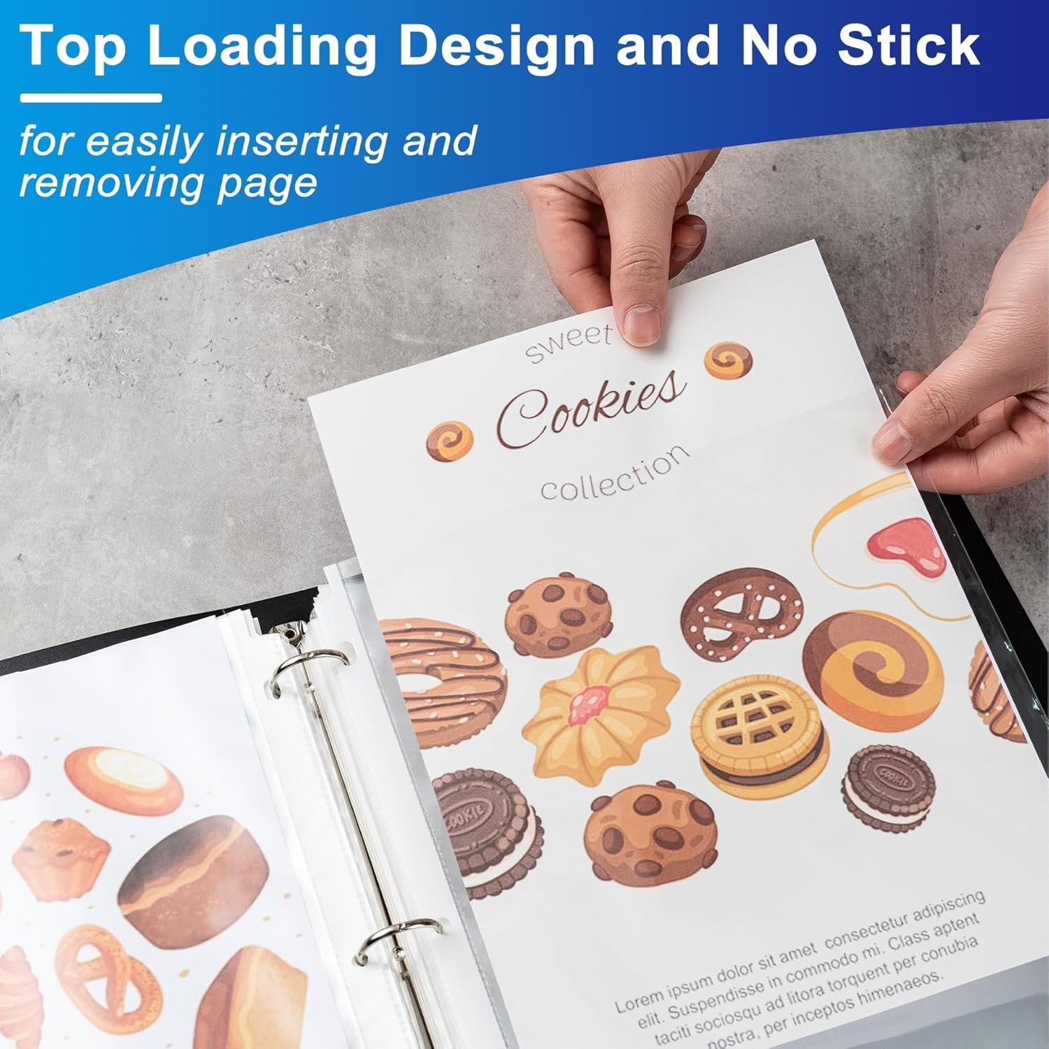 65 Pack Clear Sheet Protectors, 8.5 x 11 inch Page Protectors for 3 Ring Binder,