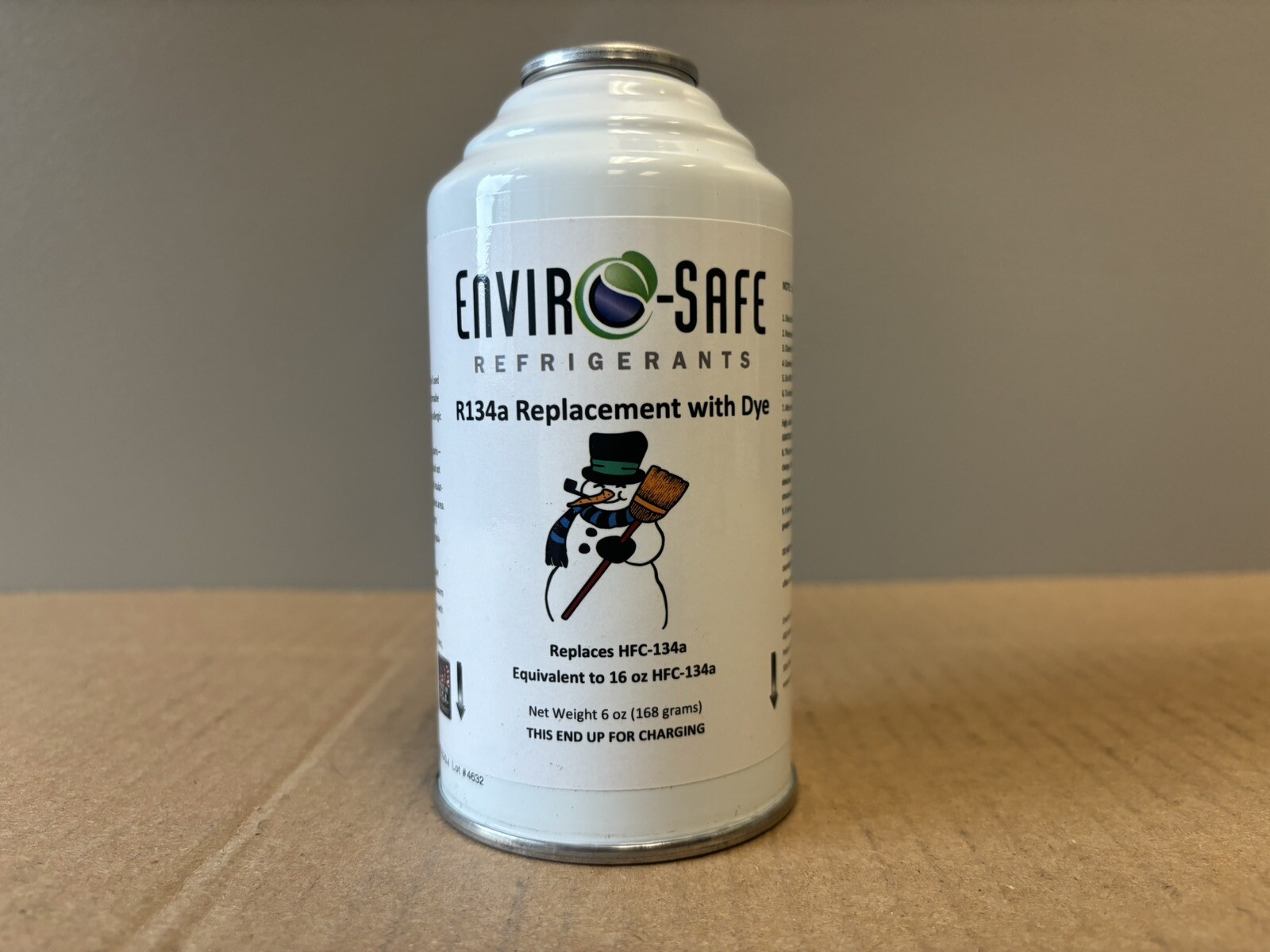 Envirosafe R134a Replacement Refrigerant with dye, 1 CAN, Charging Hose.