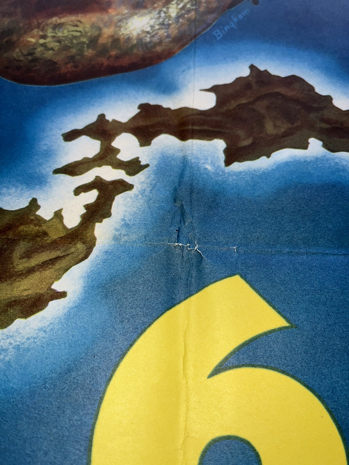 Vintage WWII War Large Poster - JAPAN You’re Next! 6th War Loan - 28-1/2”x40”