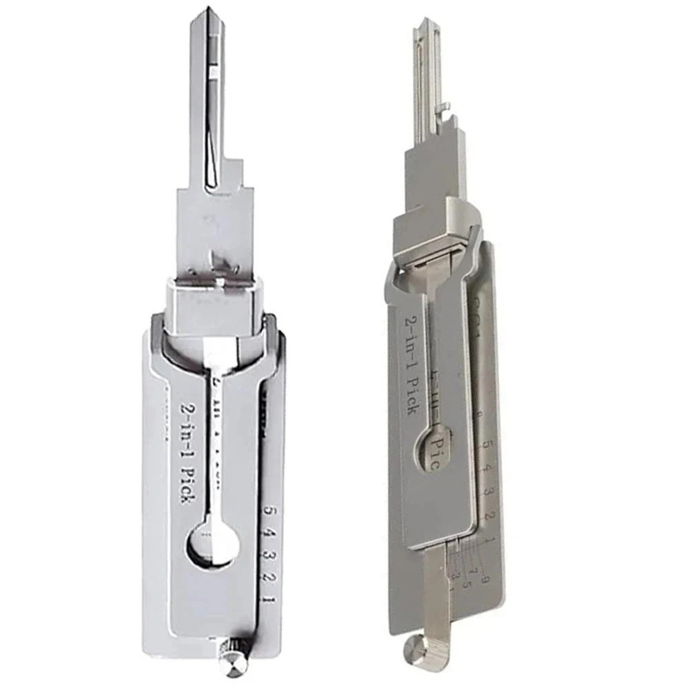 2-in-1 Stainless Steel Key Decoder SS001 PRO Lock Decoder Repair Tools-(1pc)*