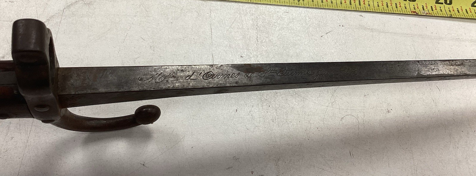 VINTAGE ARMES DE ST ETIENNE GRAS BAYONET 1875