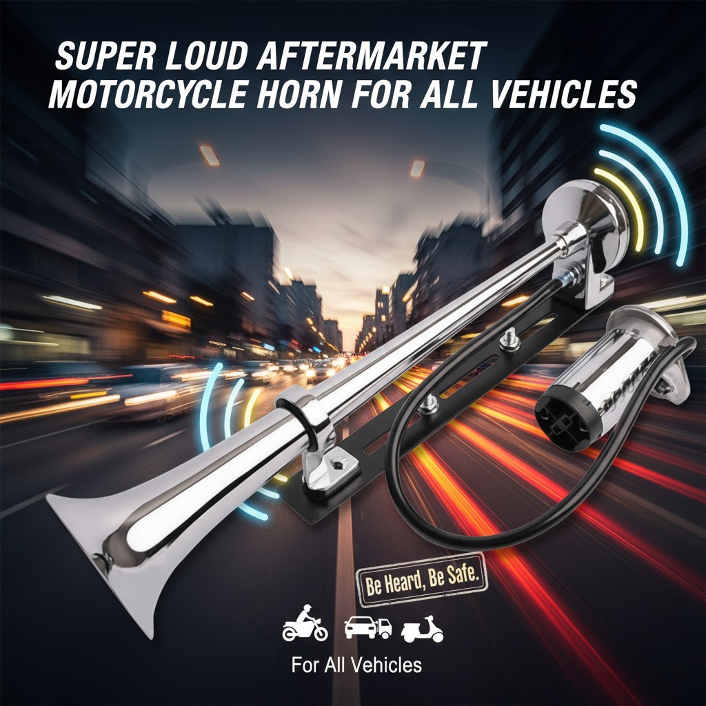 Moto Horn 3.0 Super Loud 🌟All Vehicles Cars & Trucks Chrome